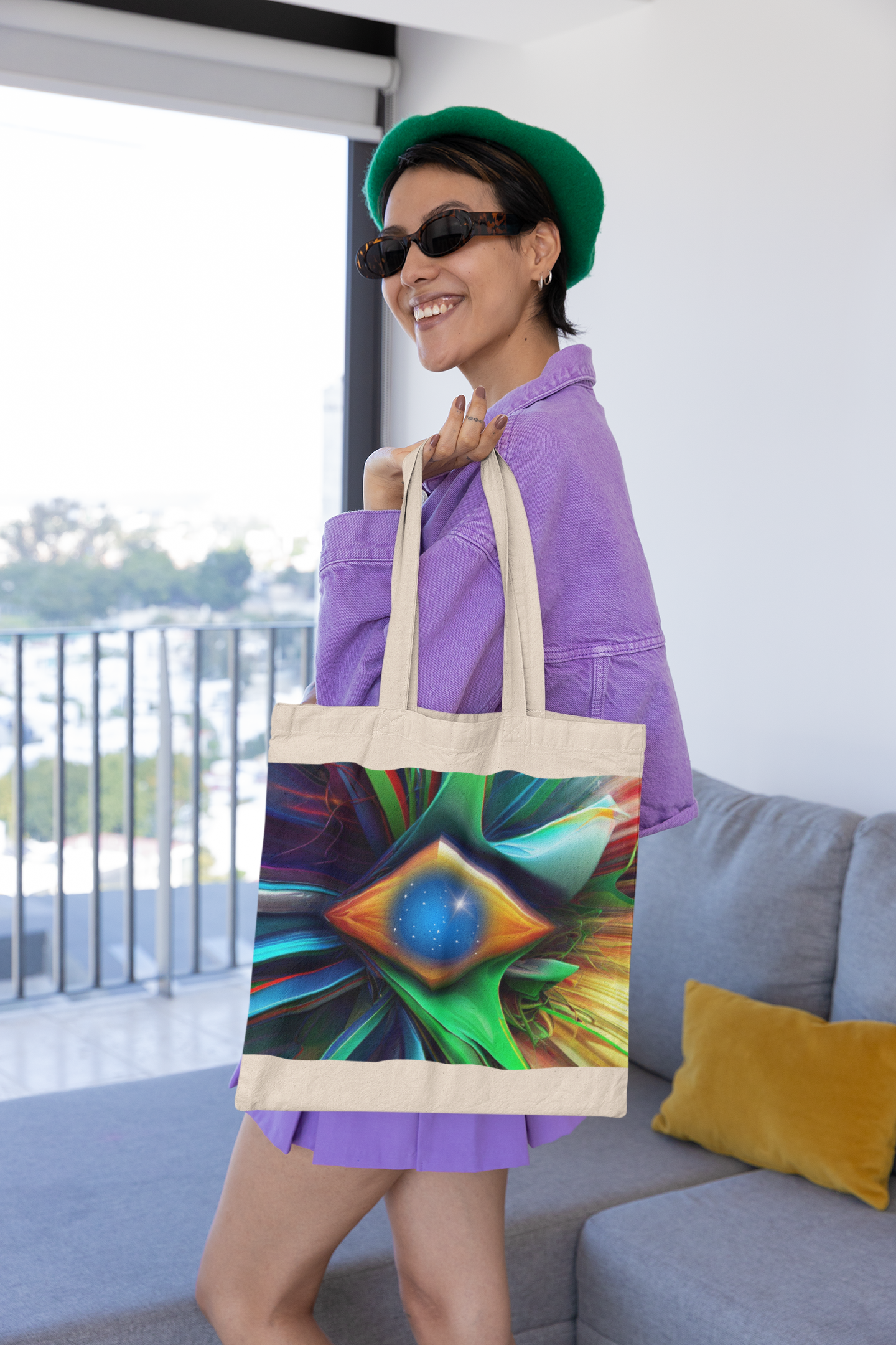 Nome do produto: Eco Bag Estampada Bandeira Nacional