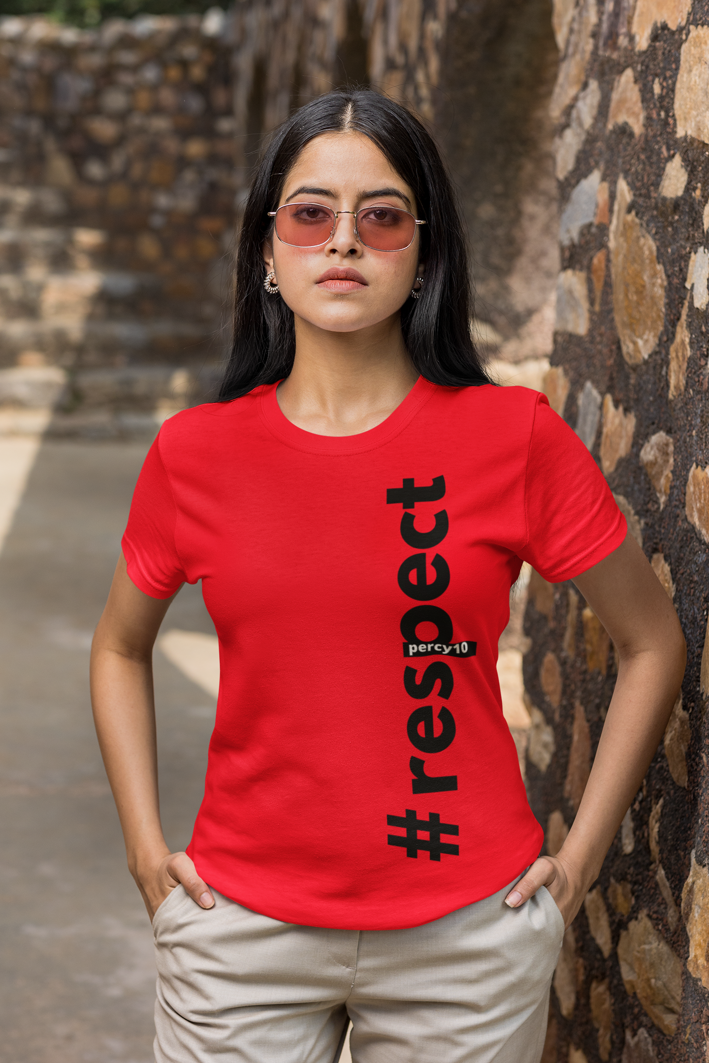 Nome do produto: Camiseta Dimona Feminina Personalizada Estampada Respeito. 