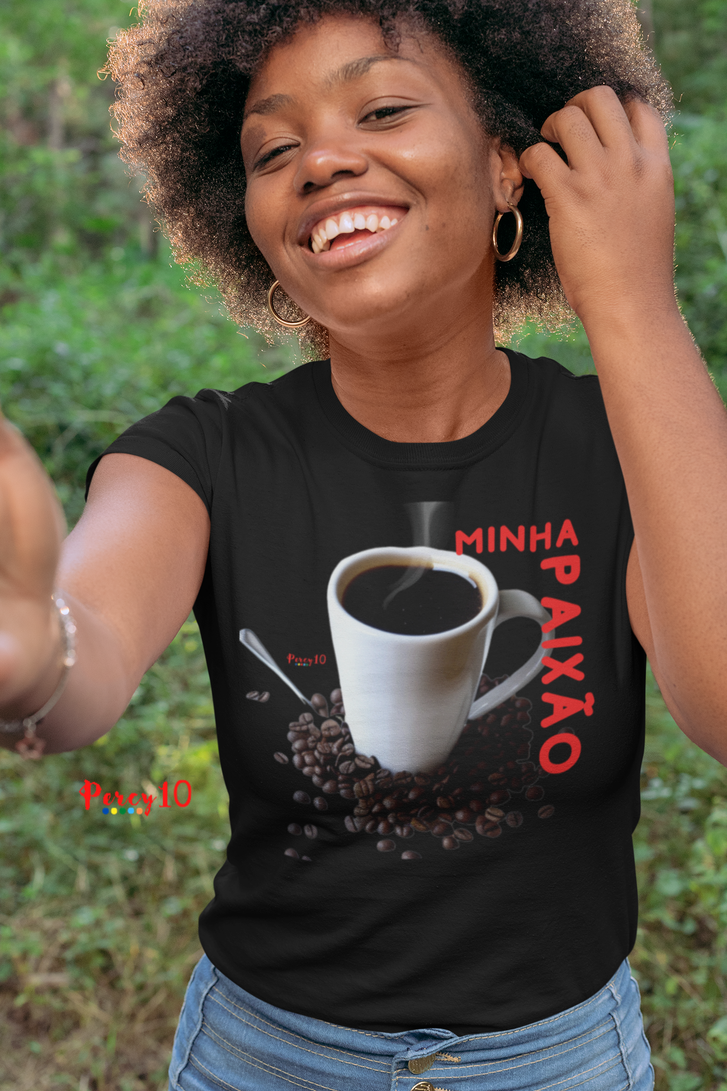 Nome do produto: Camiseta Dimona Feminina Estampada Amo Café 