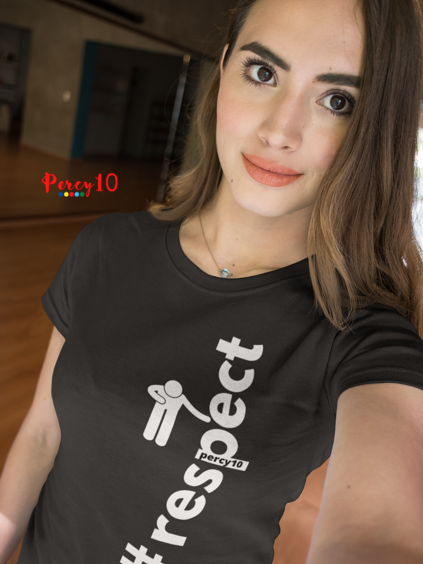 Nome do produto: Camiseta Dimona Feminina Personalizada Estampada Respeito