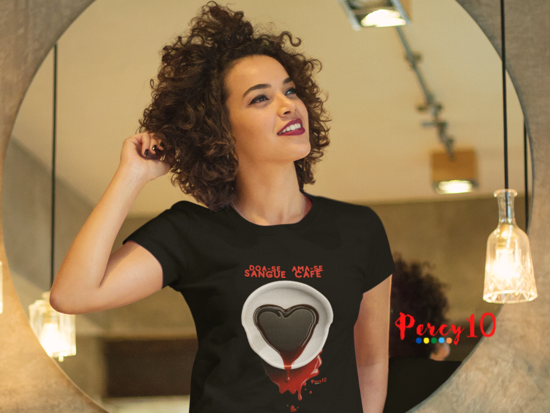 Nome do produto: Camiseta Dimona Femnina Estampada Amo Café 