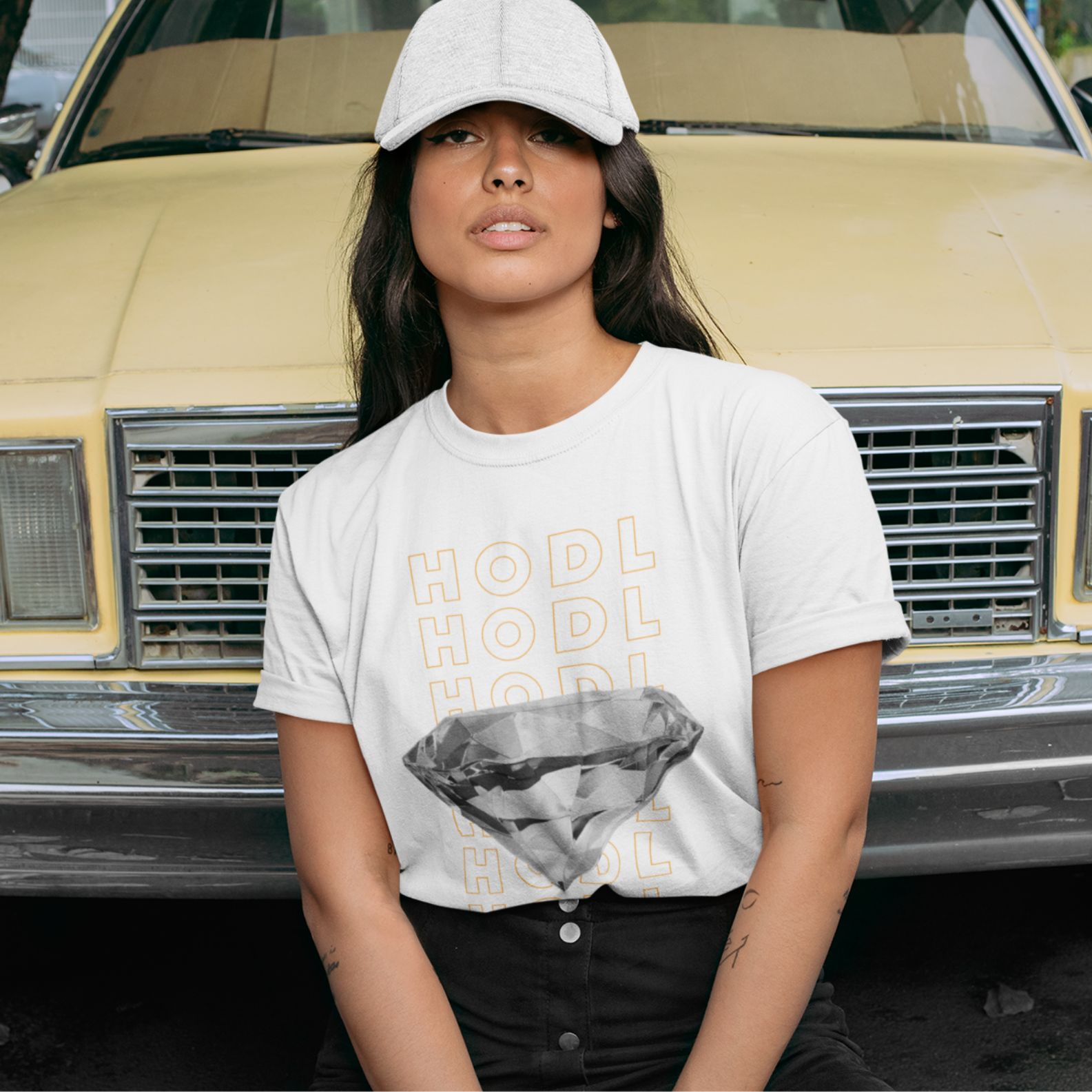 Nome do produto: CAMISETA HODL BRANCA