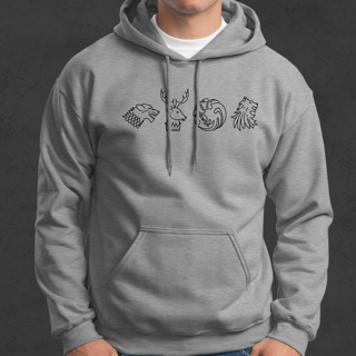 Moletom Canguru Stark + Baratheon + Targaryen + Lannister