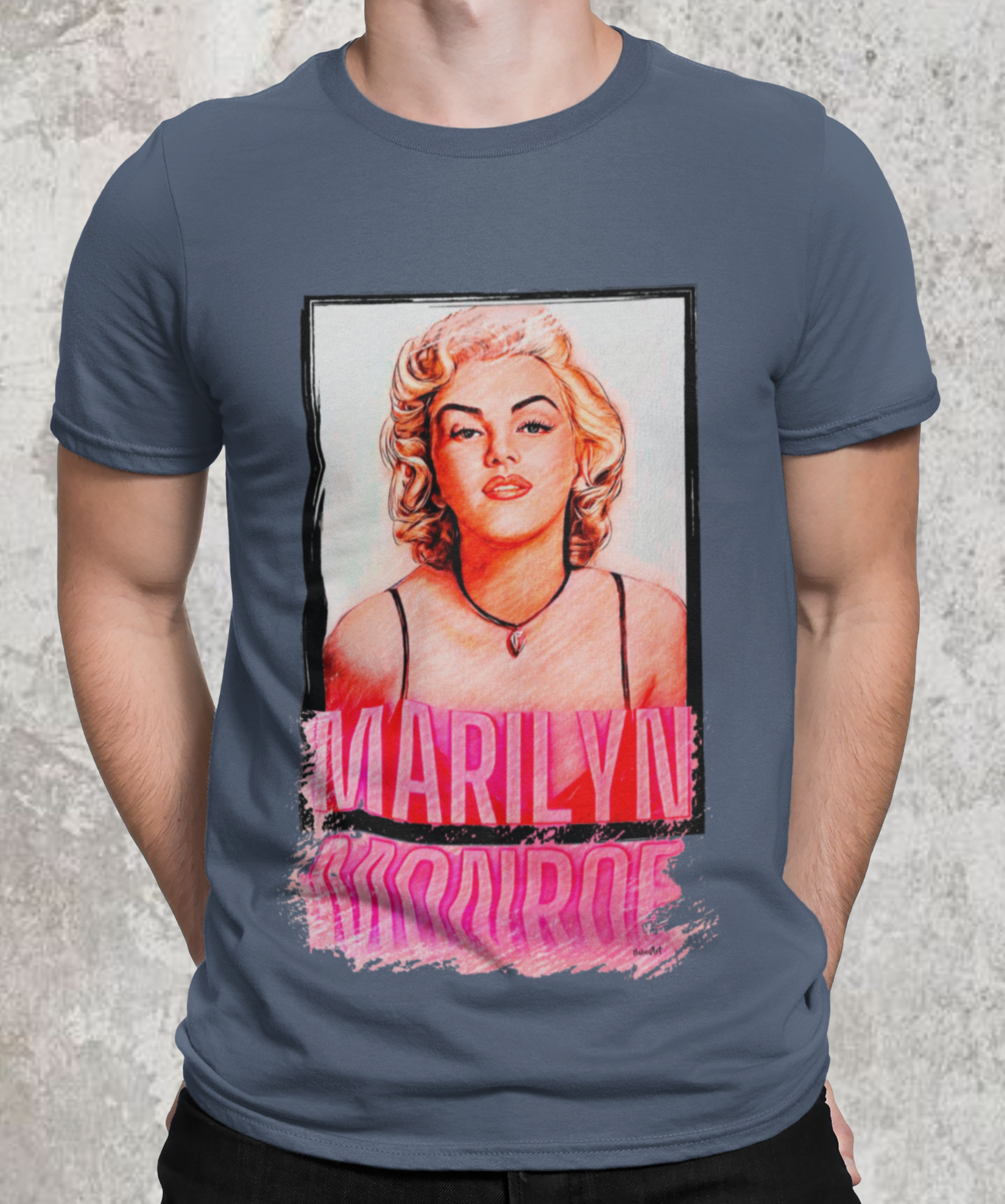 Nome do produto: Camiseta estonada Marylin Monroe Hollywood Star