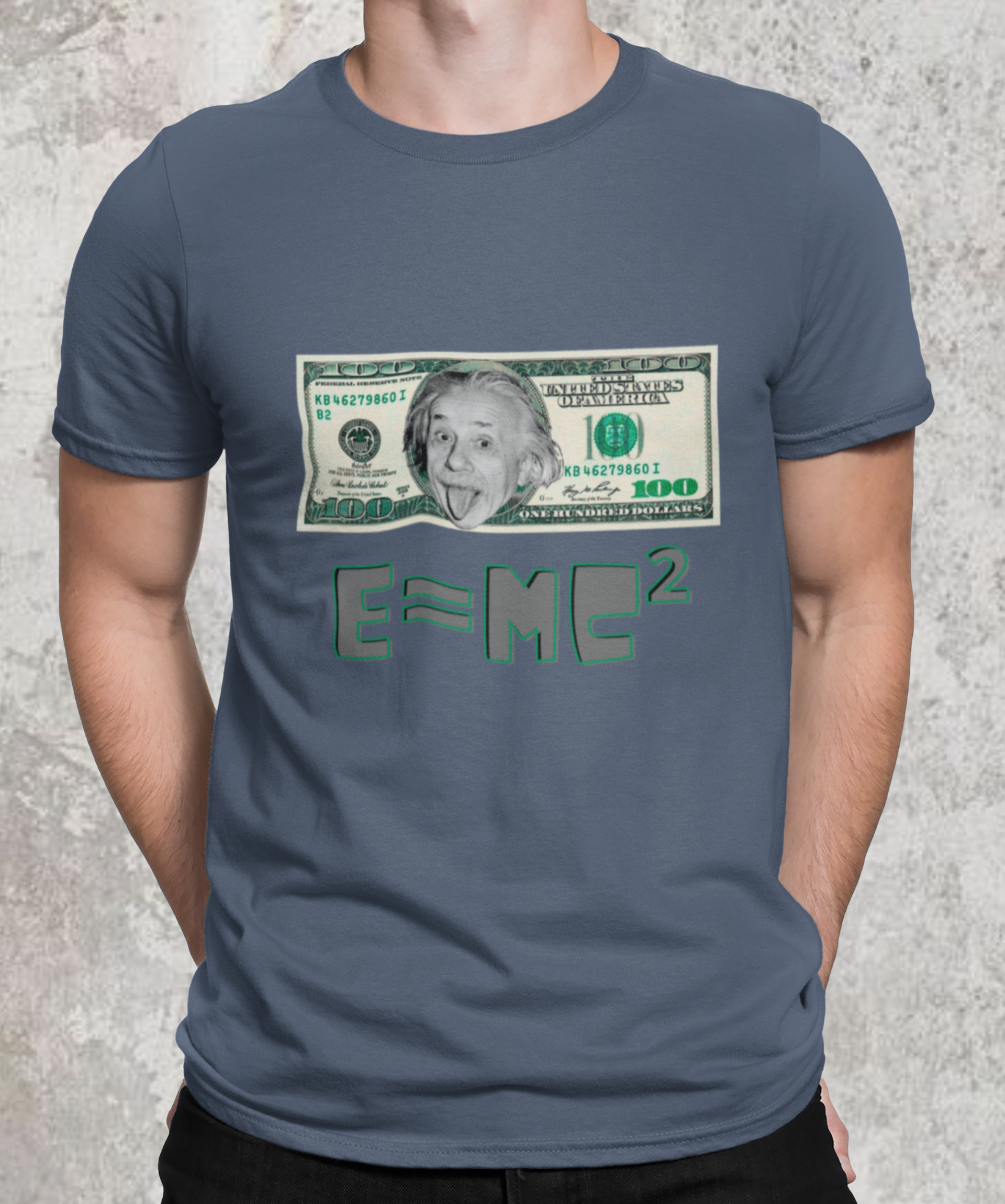 Nome do produto: Camiseta estonada dólar Albert Einstein