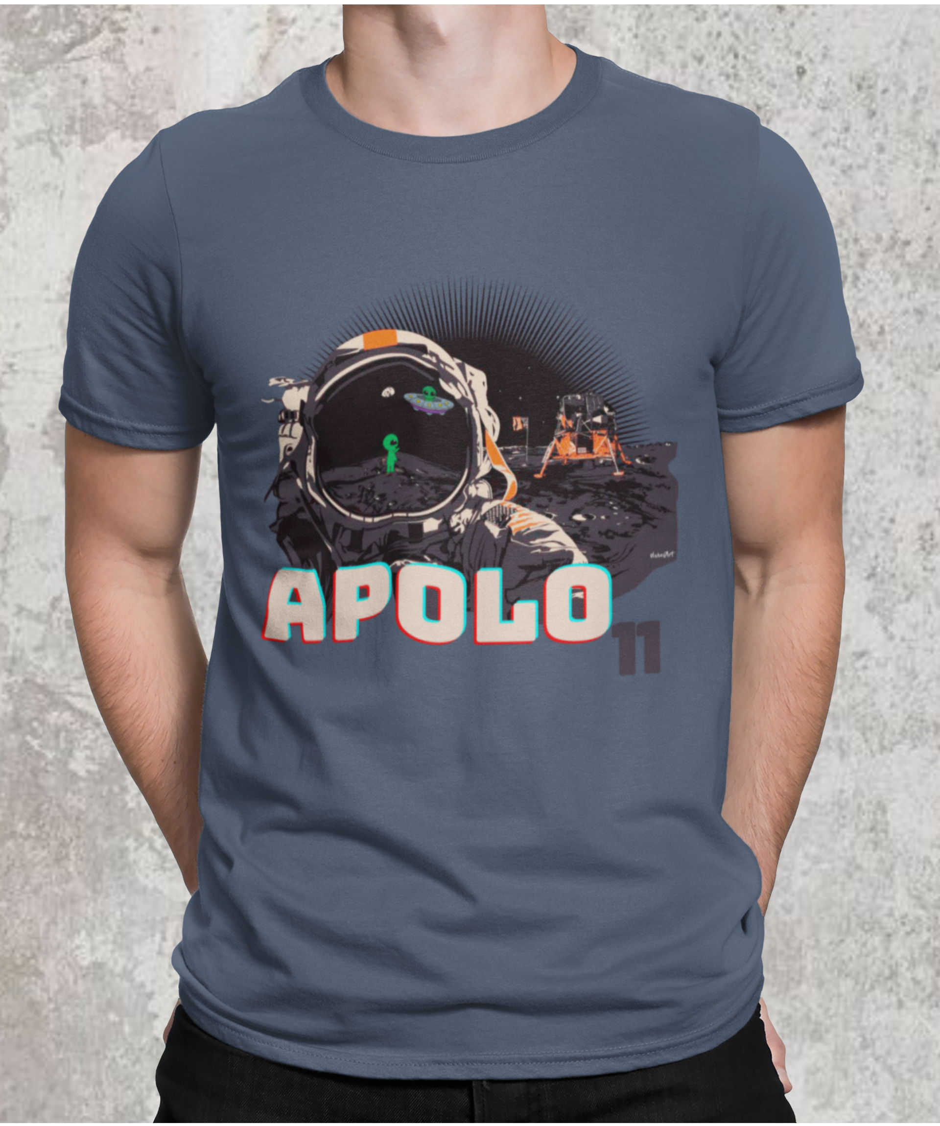 Nome do produto: Camiseta estonada missão Apolo 11