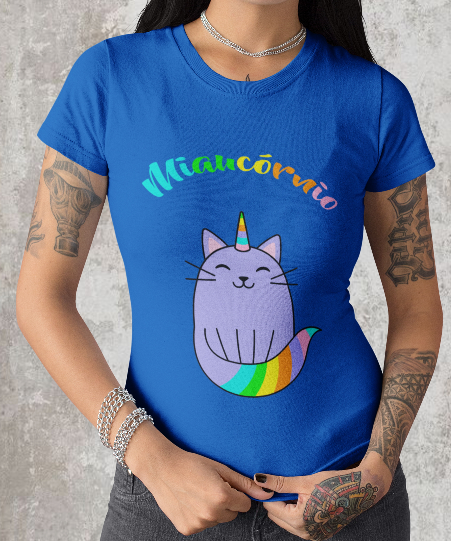 Nome do produto: Camiseta baby long feminina Miaucórnio