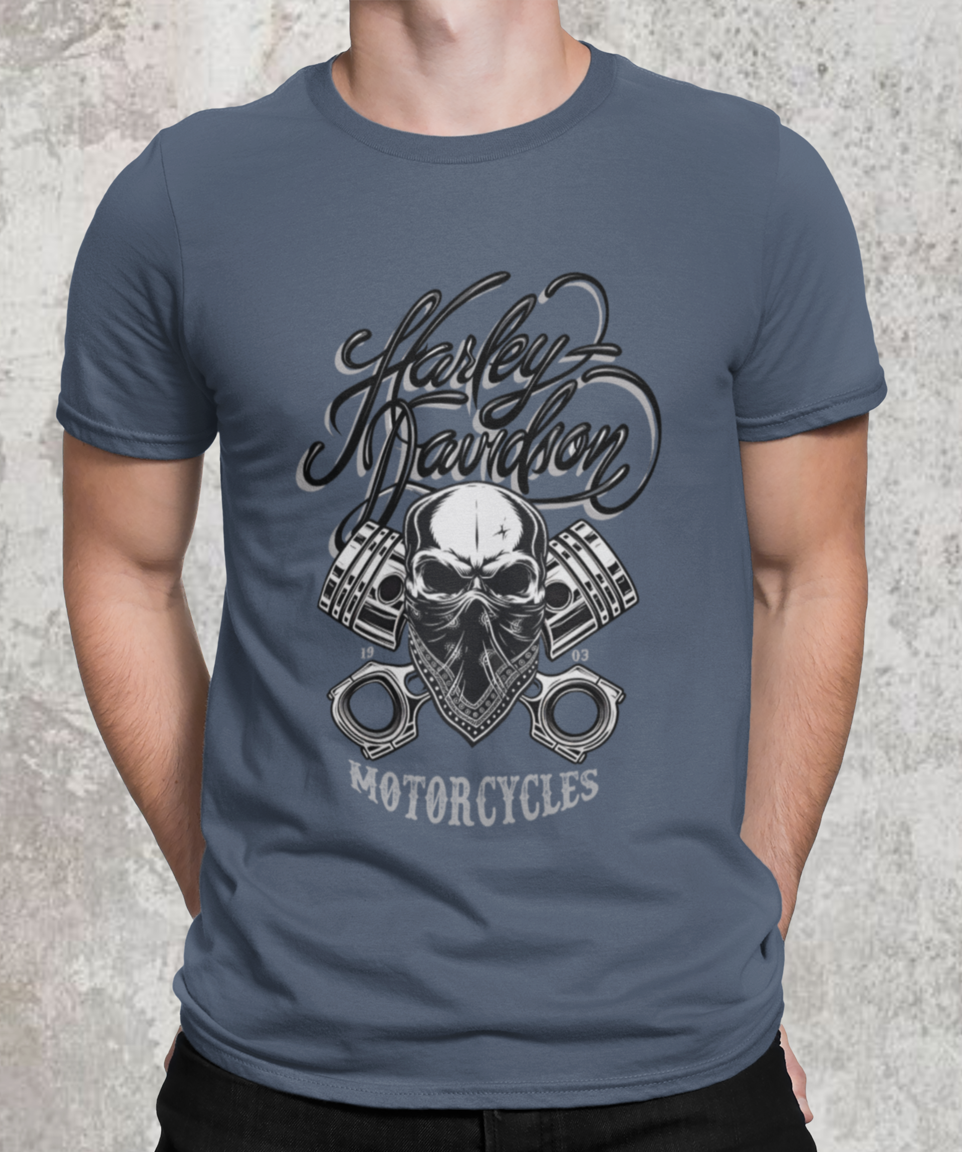 Nome do produto: Camiseta estonada Harley Davidson