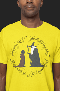 Camiseta - LOTR Bilbo e Gandalf