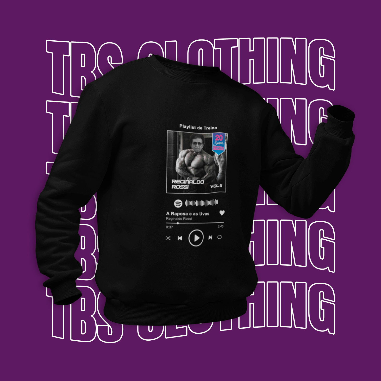 Nome do produto: Playlist de Treino - Reginaldo Rossi (Moletom)