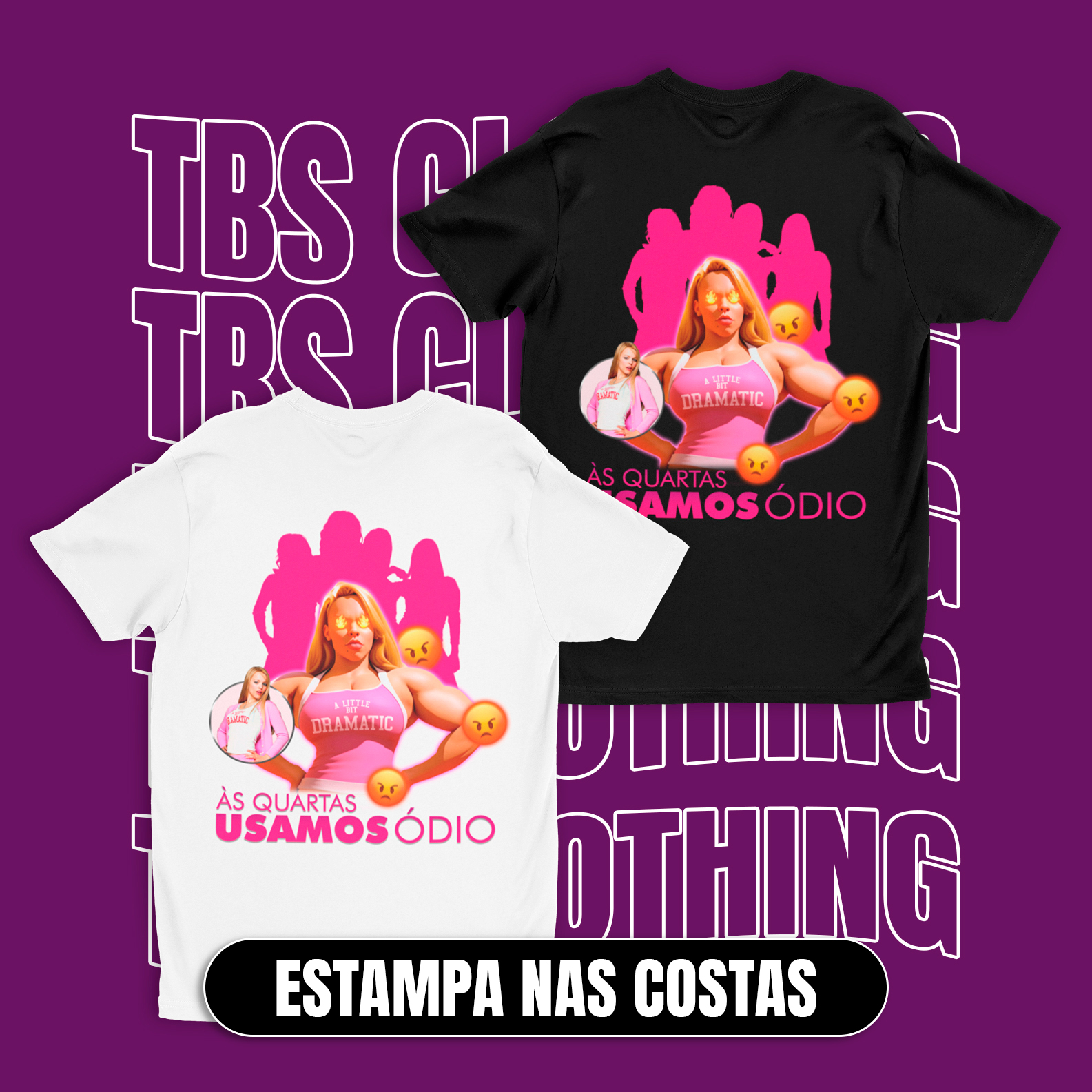 Nome do produto: (Estampa nas costas) Às quartas usamos ódio