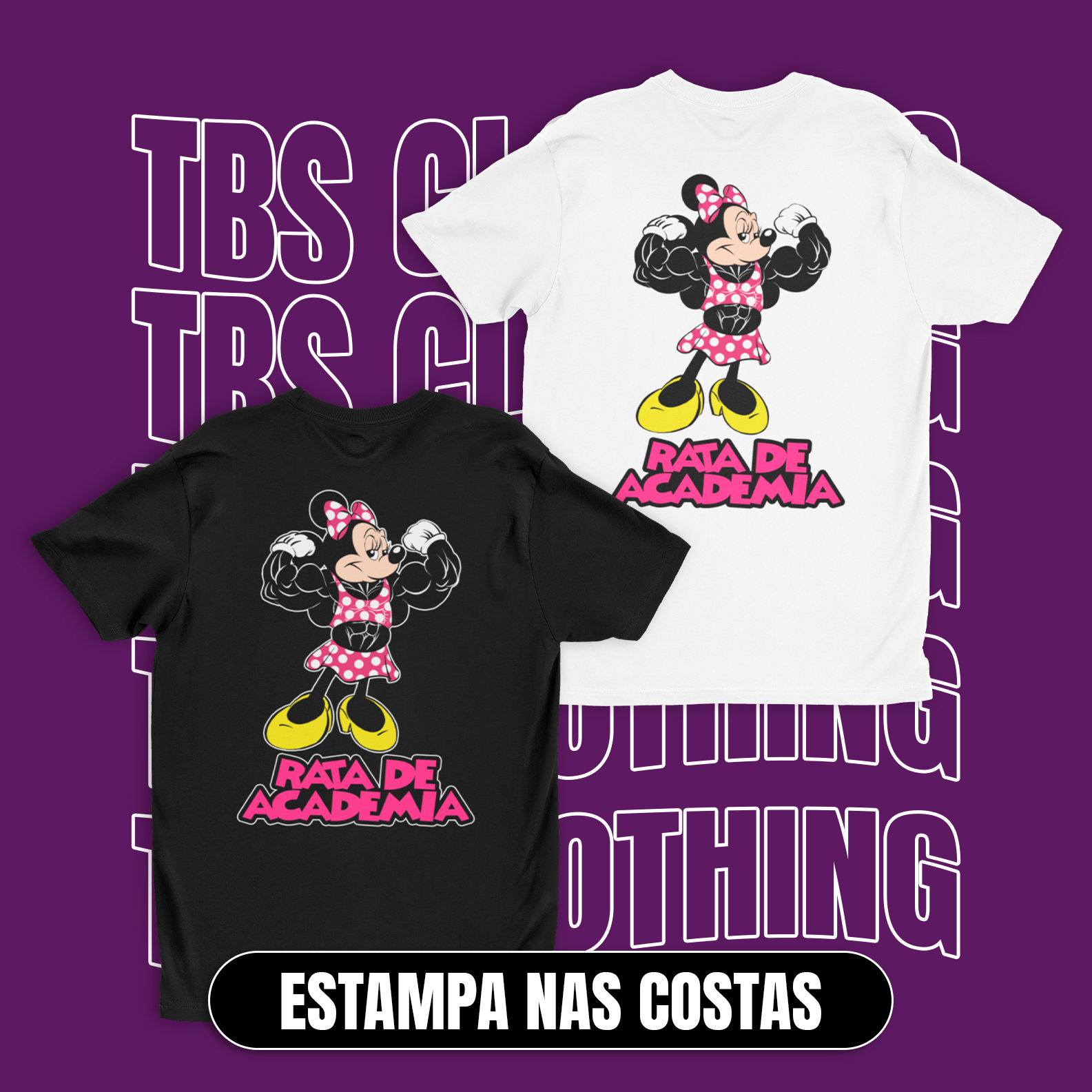 Nome do produto: (Estampa nas costas) Rata de academia