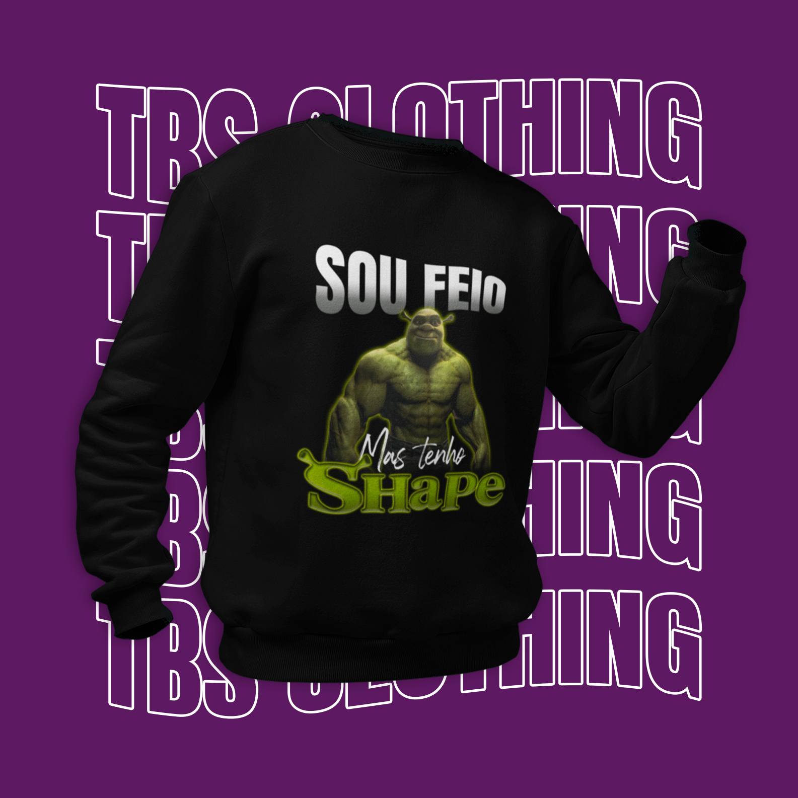 Nome do produto: Sou feio mas tenho shape (Moletom)