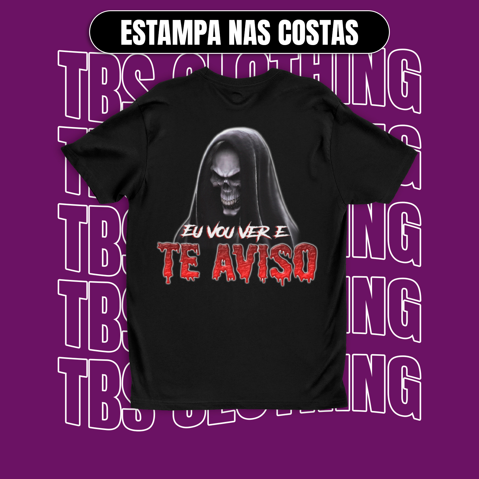 Nome do produto: (Estampa nas costas) Eu vou ver e te aviso