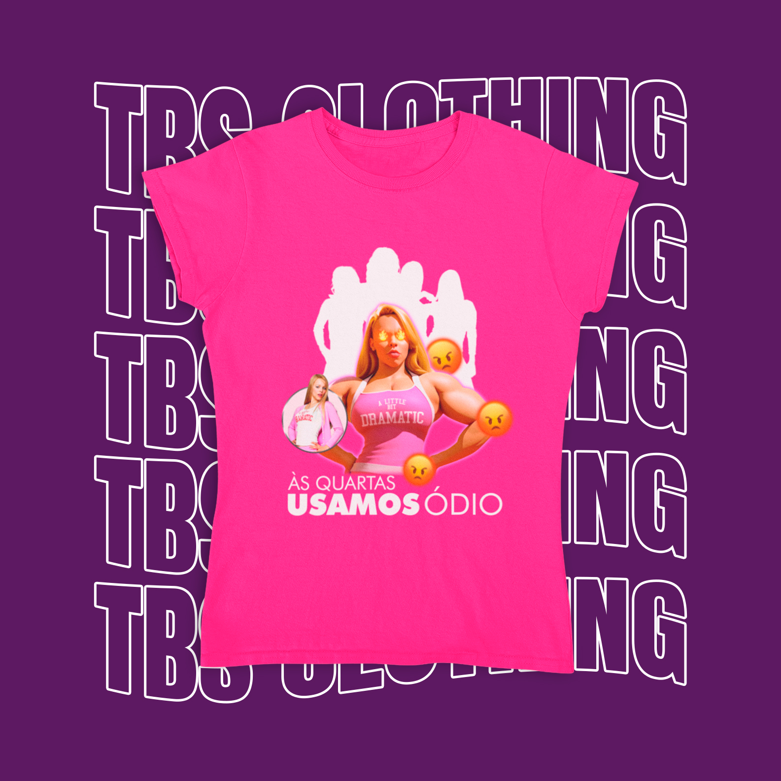 Nome do produto: Às quartas usamos ódio (Baby Look Rosa)