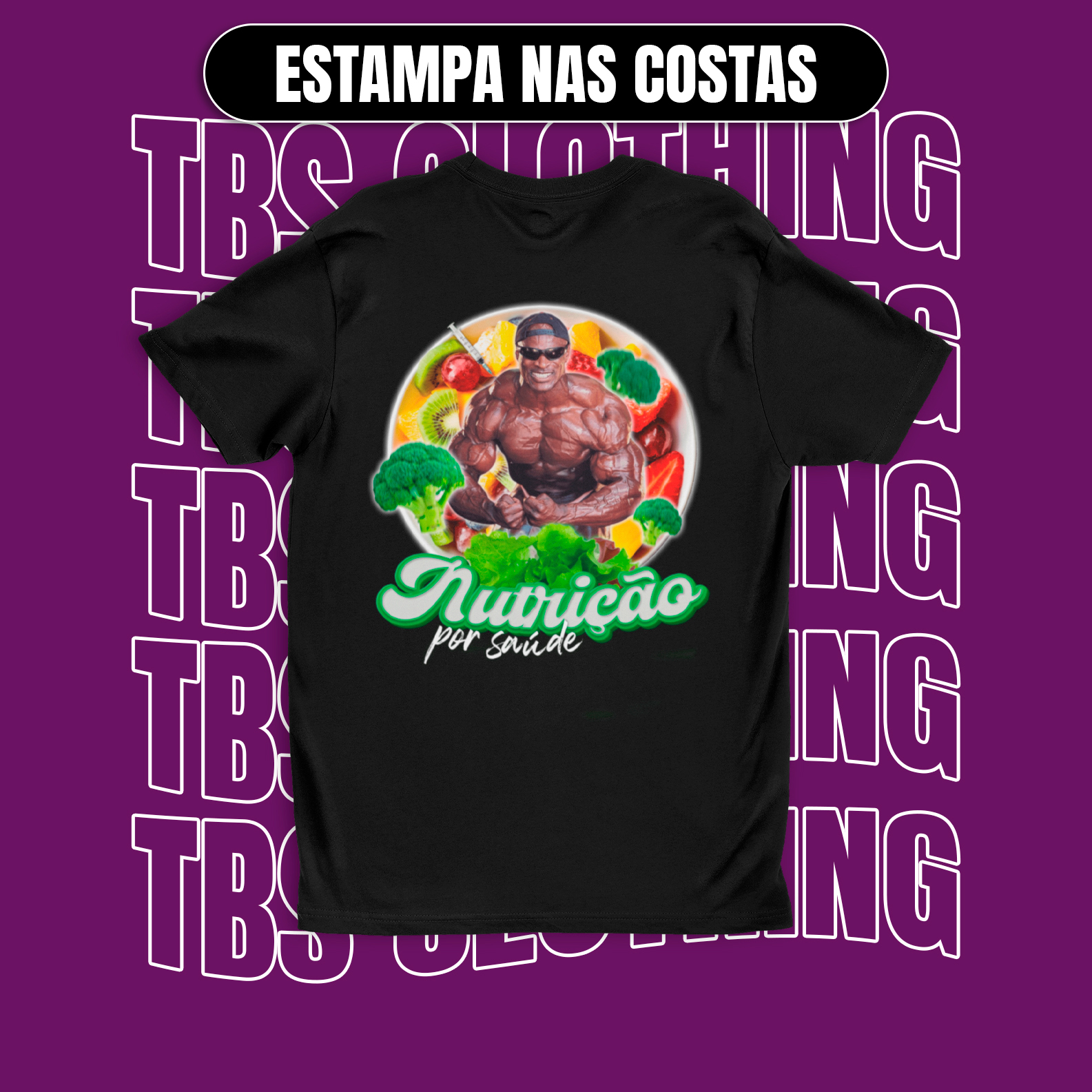 Nome do produto: (Estampa nas costas) Nutrição por saúde