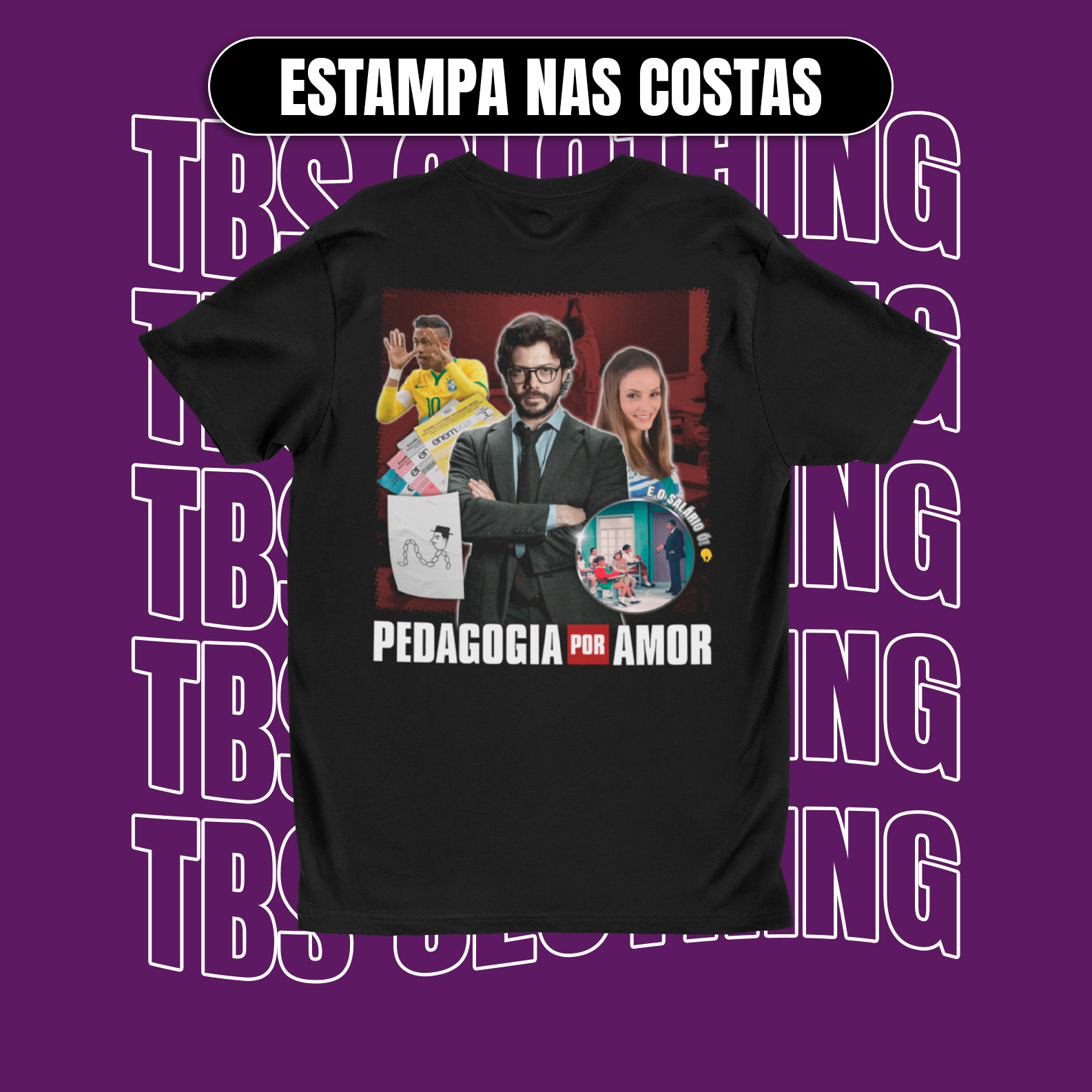 Nome do produto: (Estampa nas costas) Pedagogia por amor