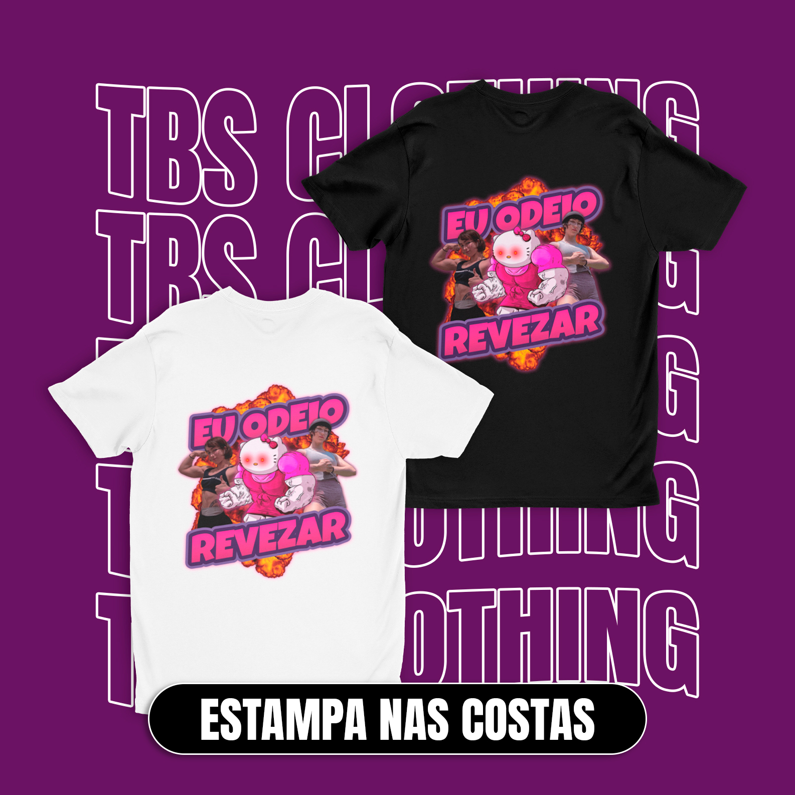 Nome do produto: (Estampa nas costas) Eu odeio revezar - Feminina