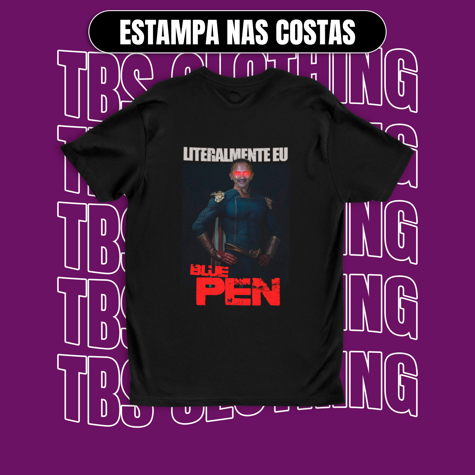 Nome do produto: (Estampa nas costas) Literalmente eu Blue Pen