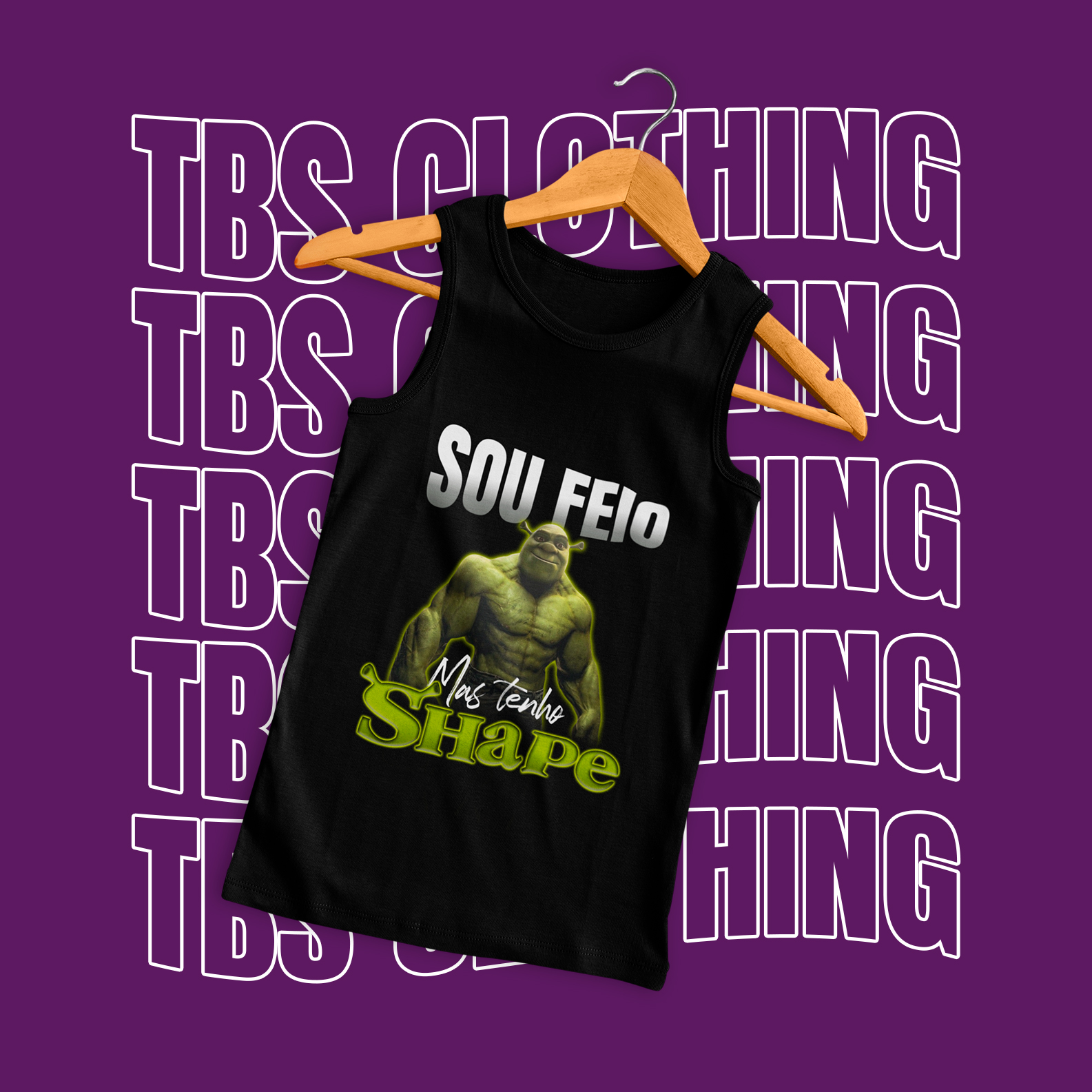 Nome do produto: Sou feio mas tenho shape (Regata)