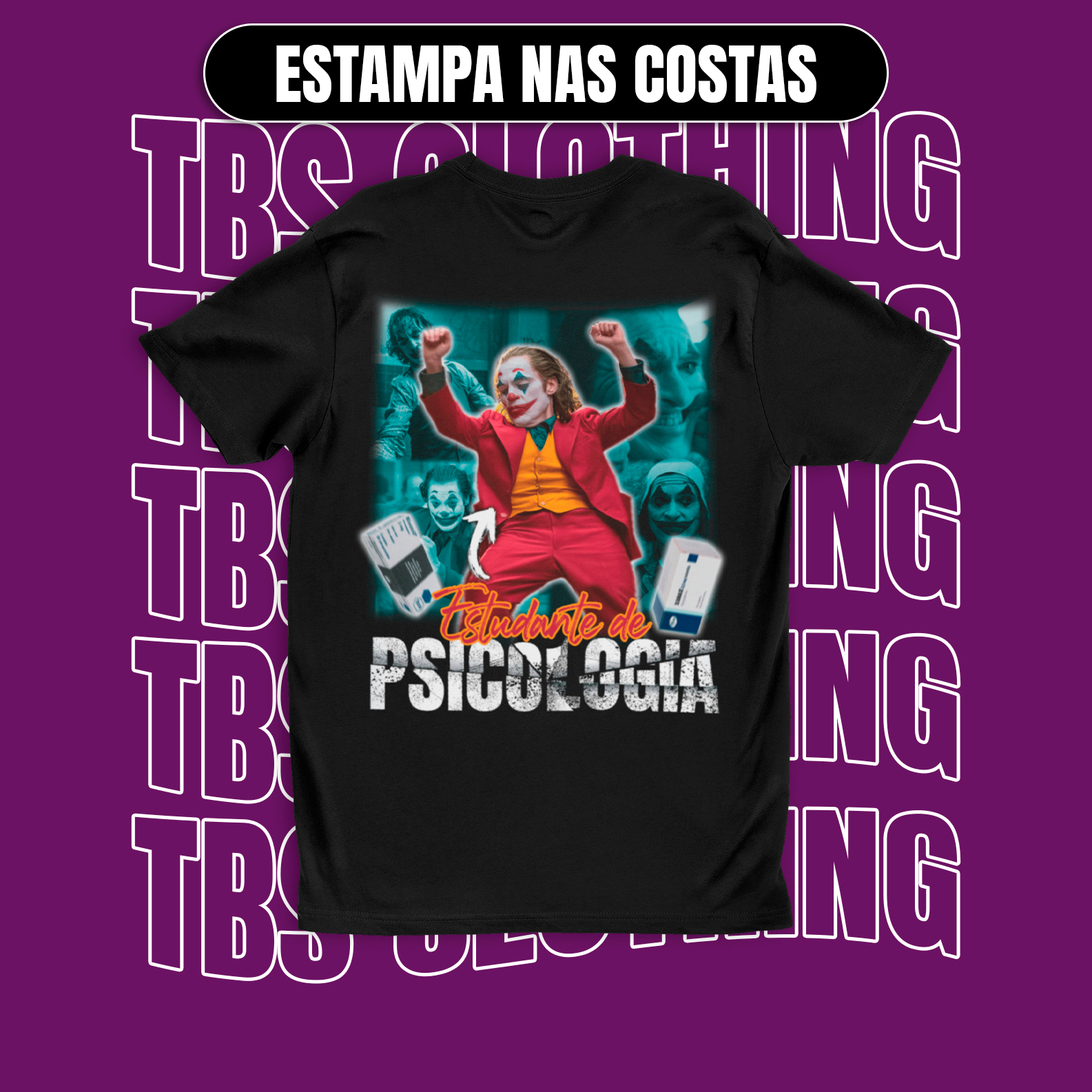 Nome do produto: (Estampa nas costas) Estudante de psicologia