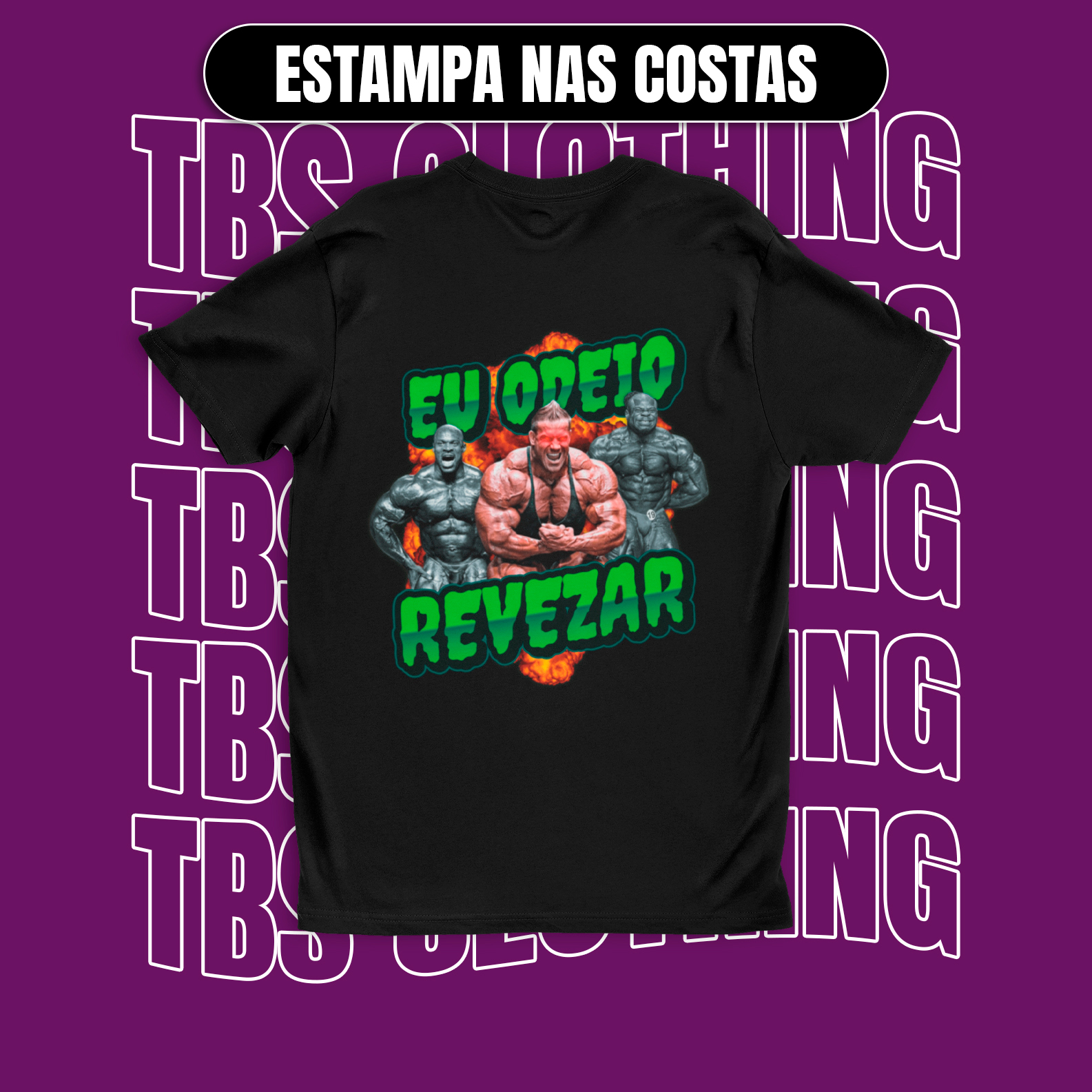 Nome do produto: (Estampa nas costas) Eu odeio revezar - Masculina 