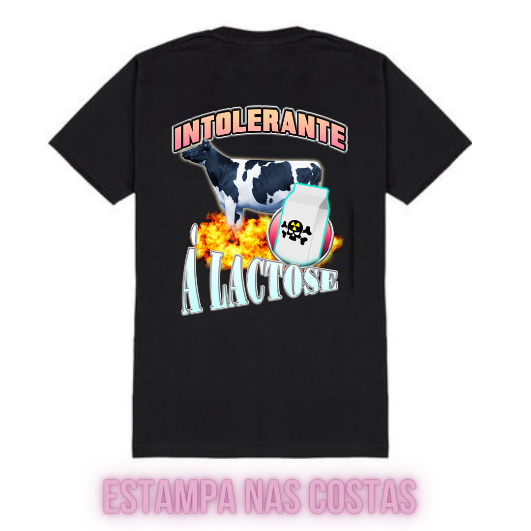 Nome do produto: Intolerante Á Lactose estampa nas costas