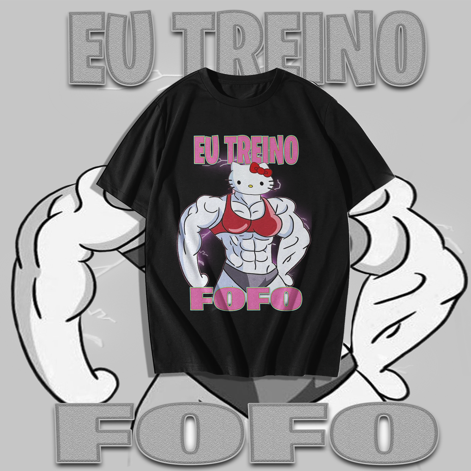 Nome do produto: Camiseta Eu treino fofo