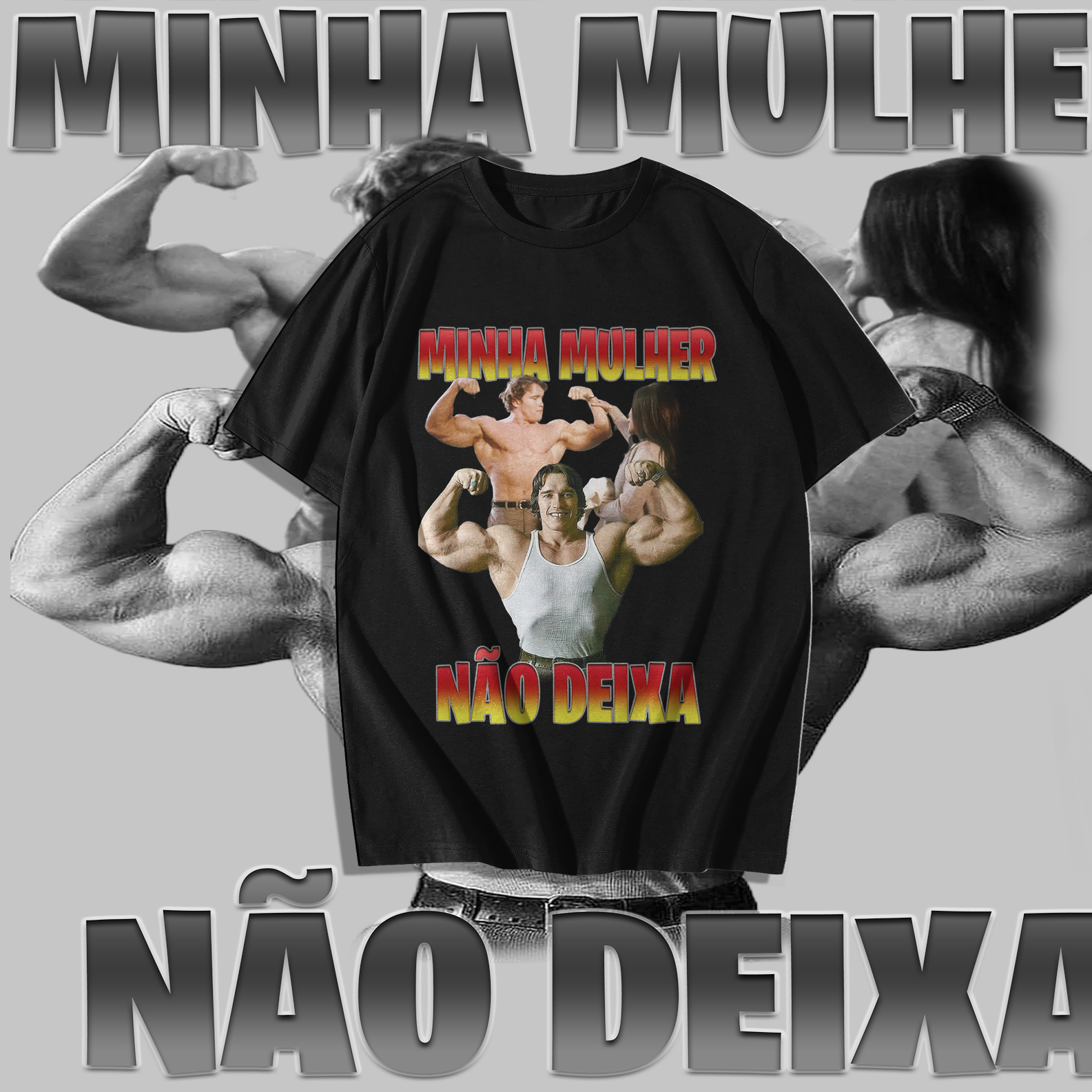 Nome do produto: Camiseta - Minha mulher não deixa