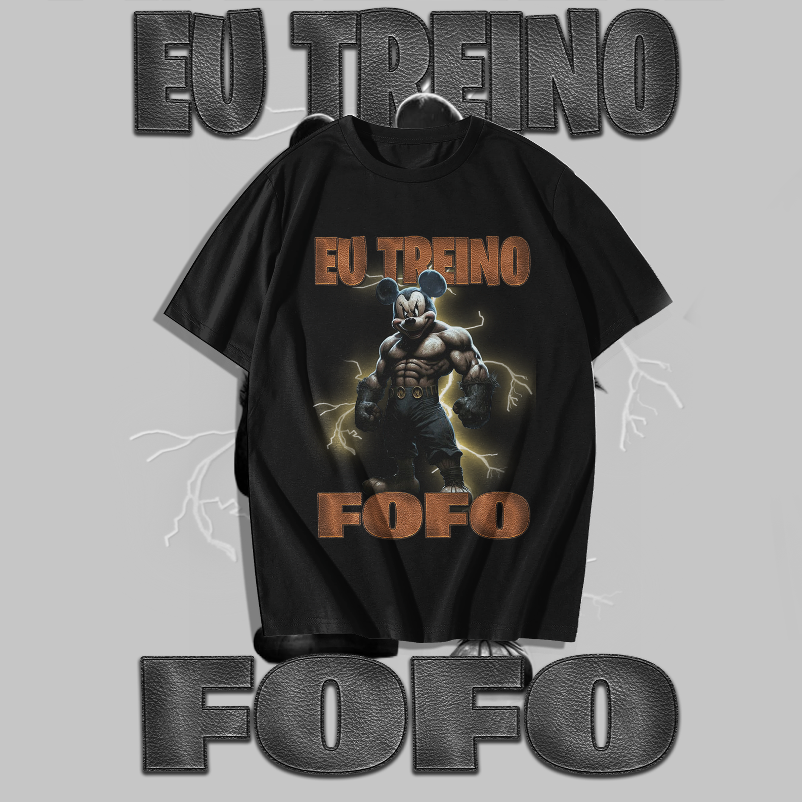 Nome do produto: Camiseta - Eu treino fofo