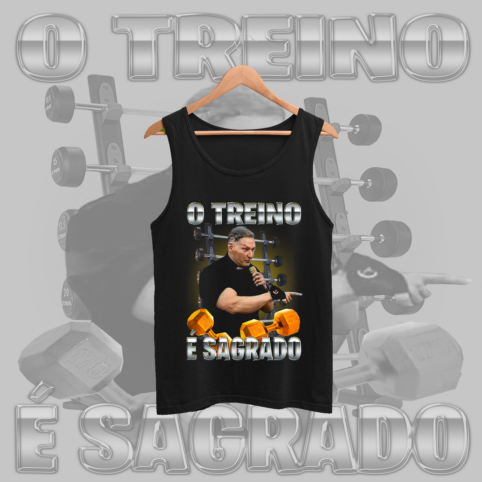 Nome do produto: Regata o treino é sagrado