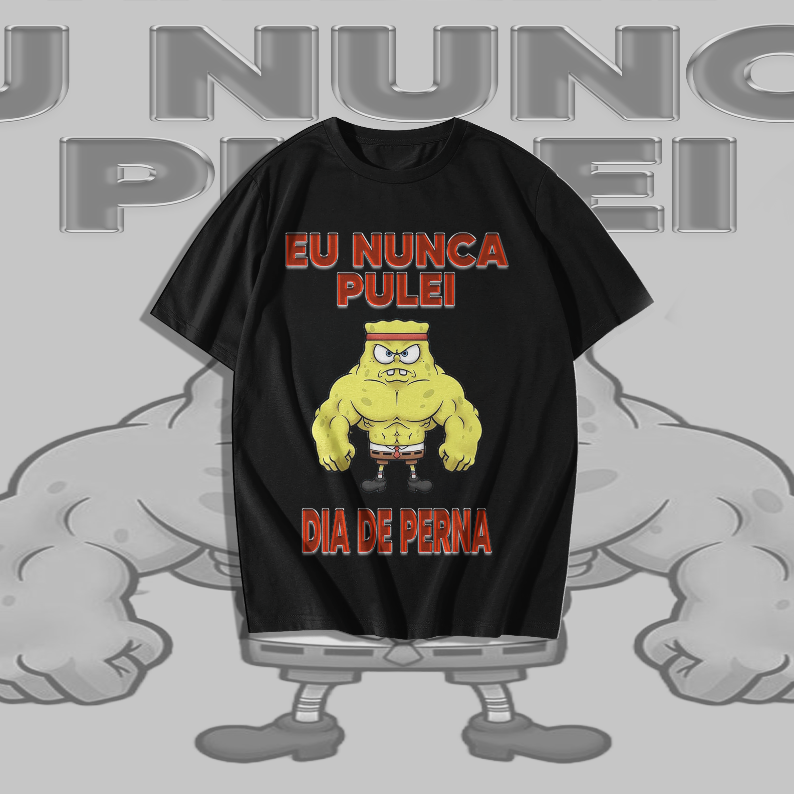 Nome do produto: Camiseta Eu nunca pulei dia de perna