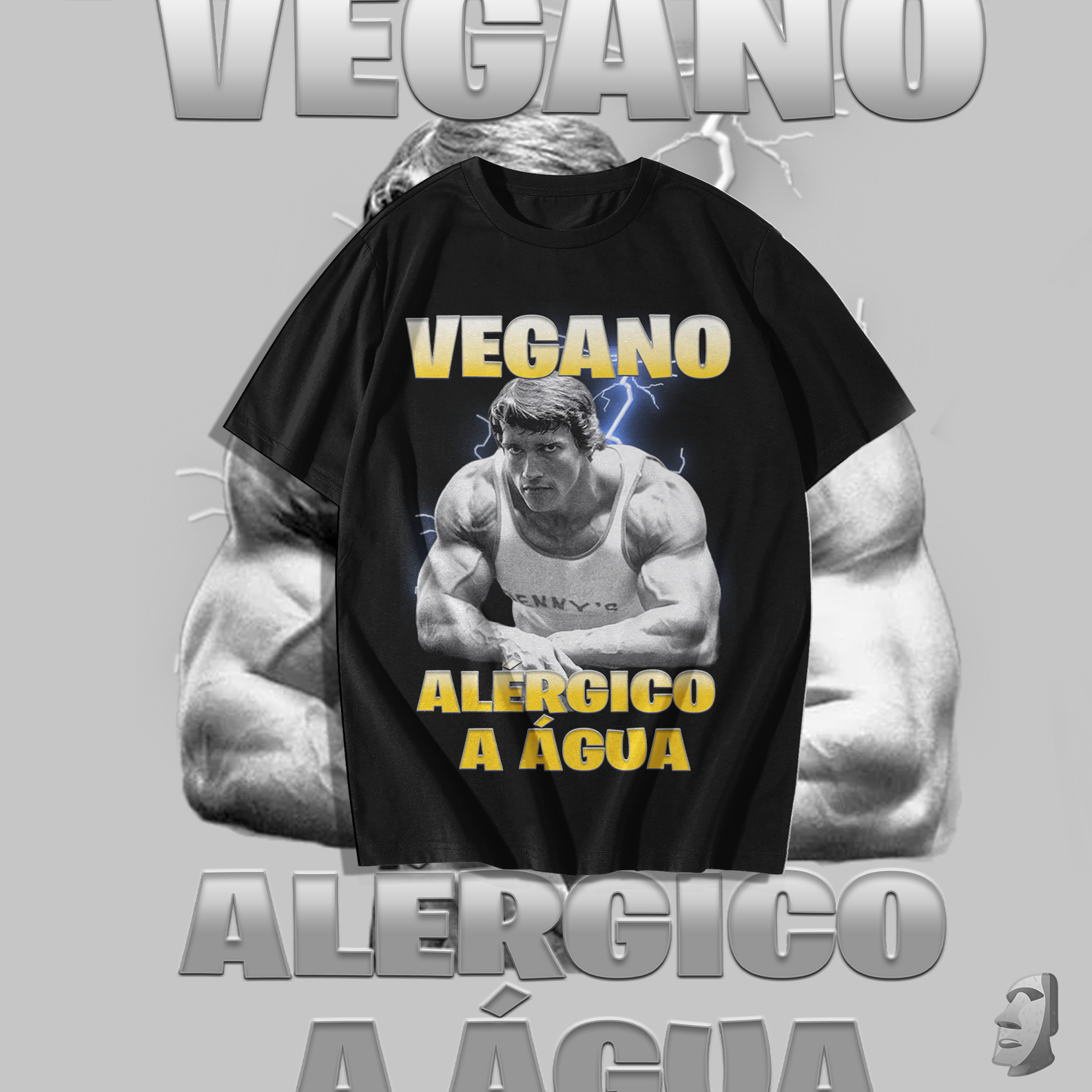 Nome do produto: Camiseta - Vegano Alérgico a água 