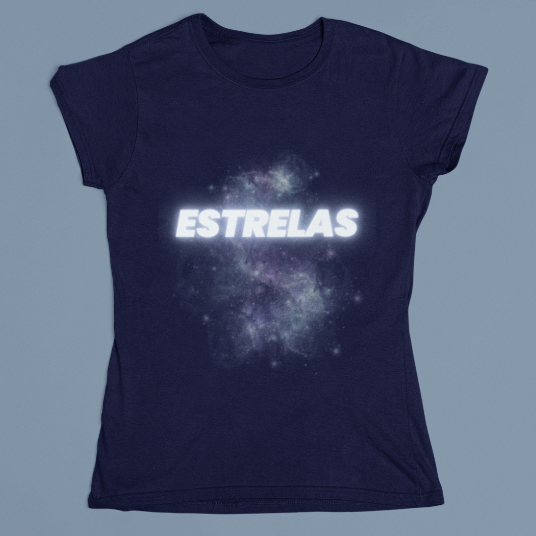 Nome do produto: CAMISETA BABY LONG ESTRELAS