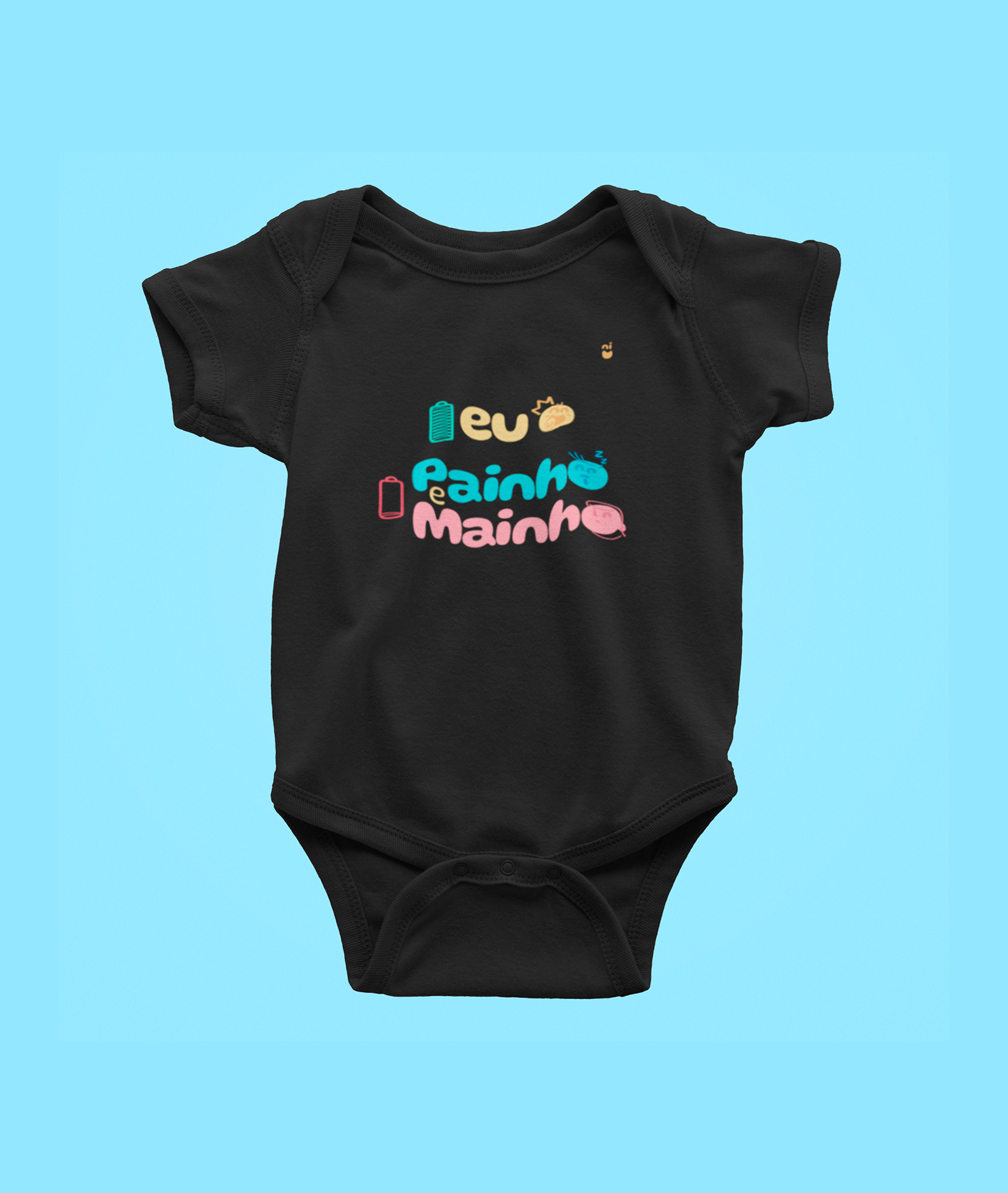 Nome do produto: Body - Eu (Carregado), Painho e Mainha (Arriados) - Mininu