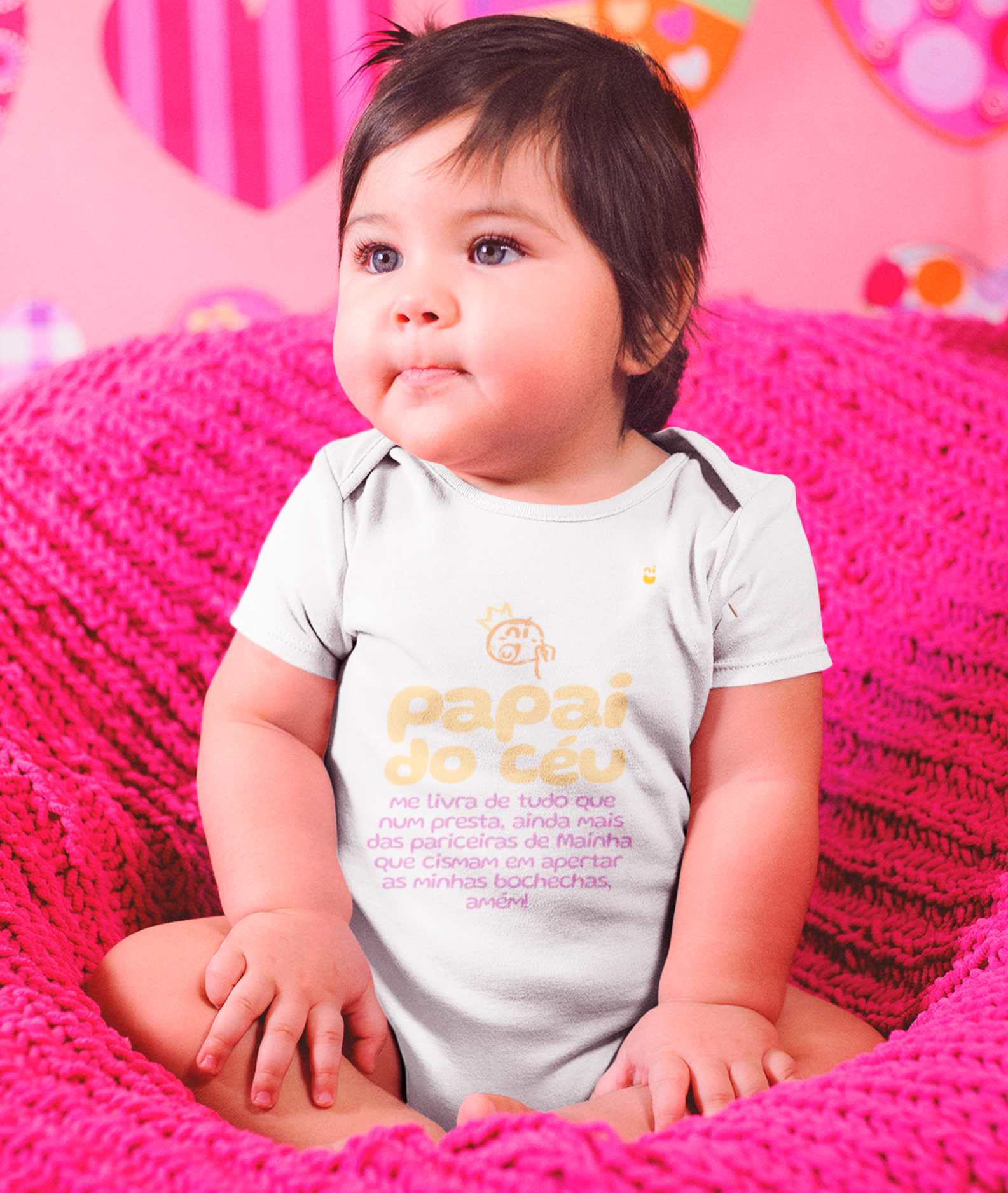 Nome do produto: Body - Papai do céu me ajuda - Minina