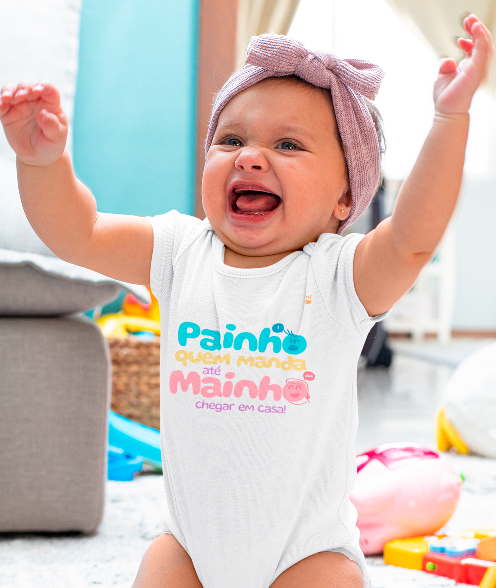 Nome do produto: -Body - Painho que manda até Mainha chegar em casa!