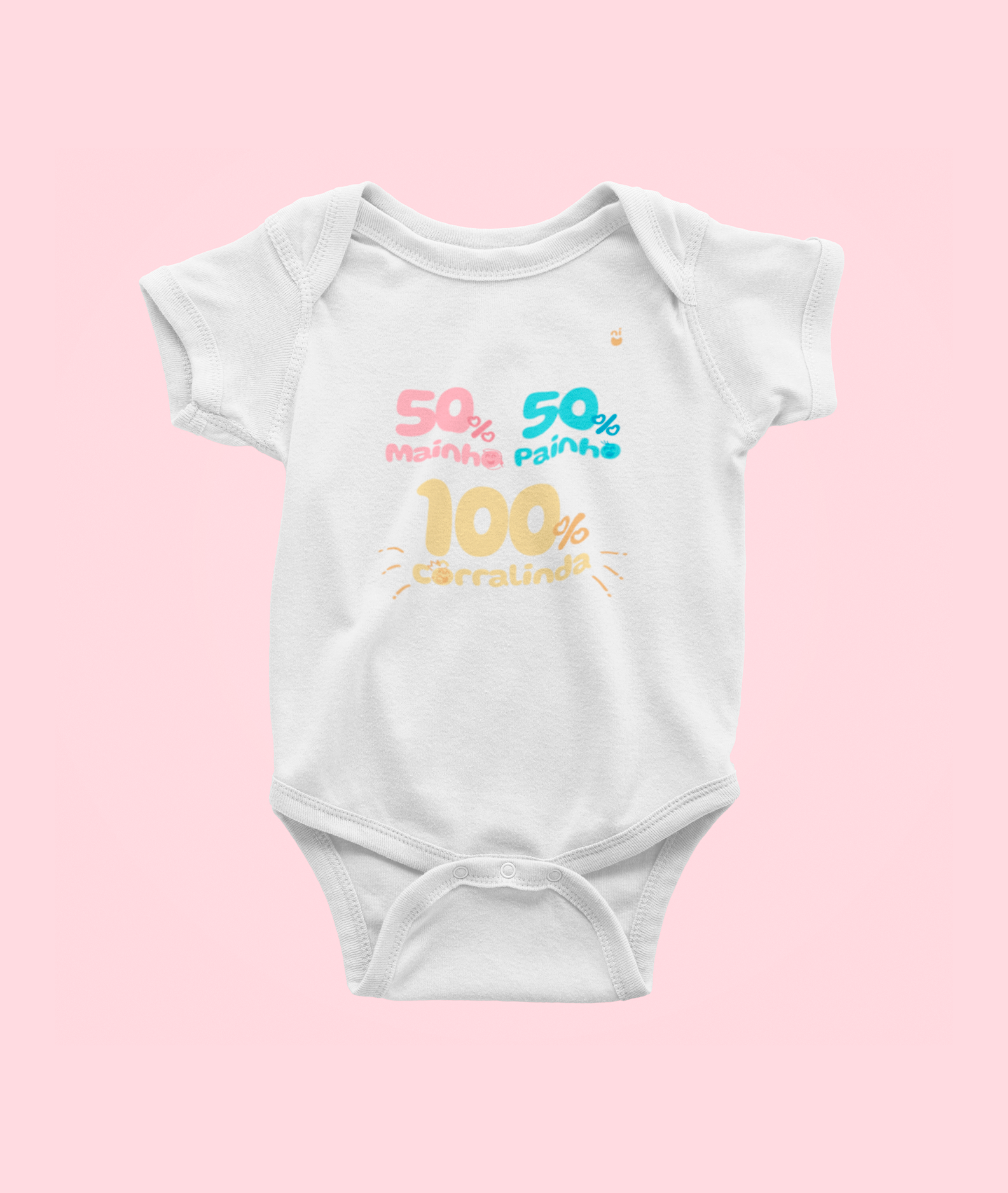 Nome do produto: Body - 50 Mainha 50 Painho 100 Côrralinda - Minina