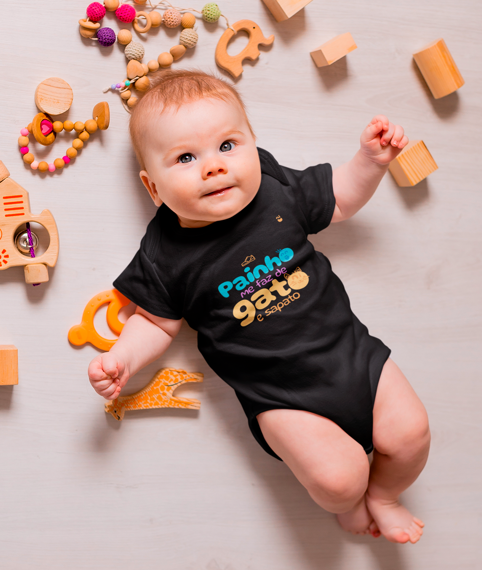 Nome do produto: Body - Painho me faz de gato e sapato