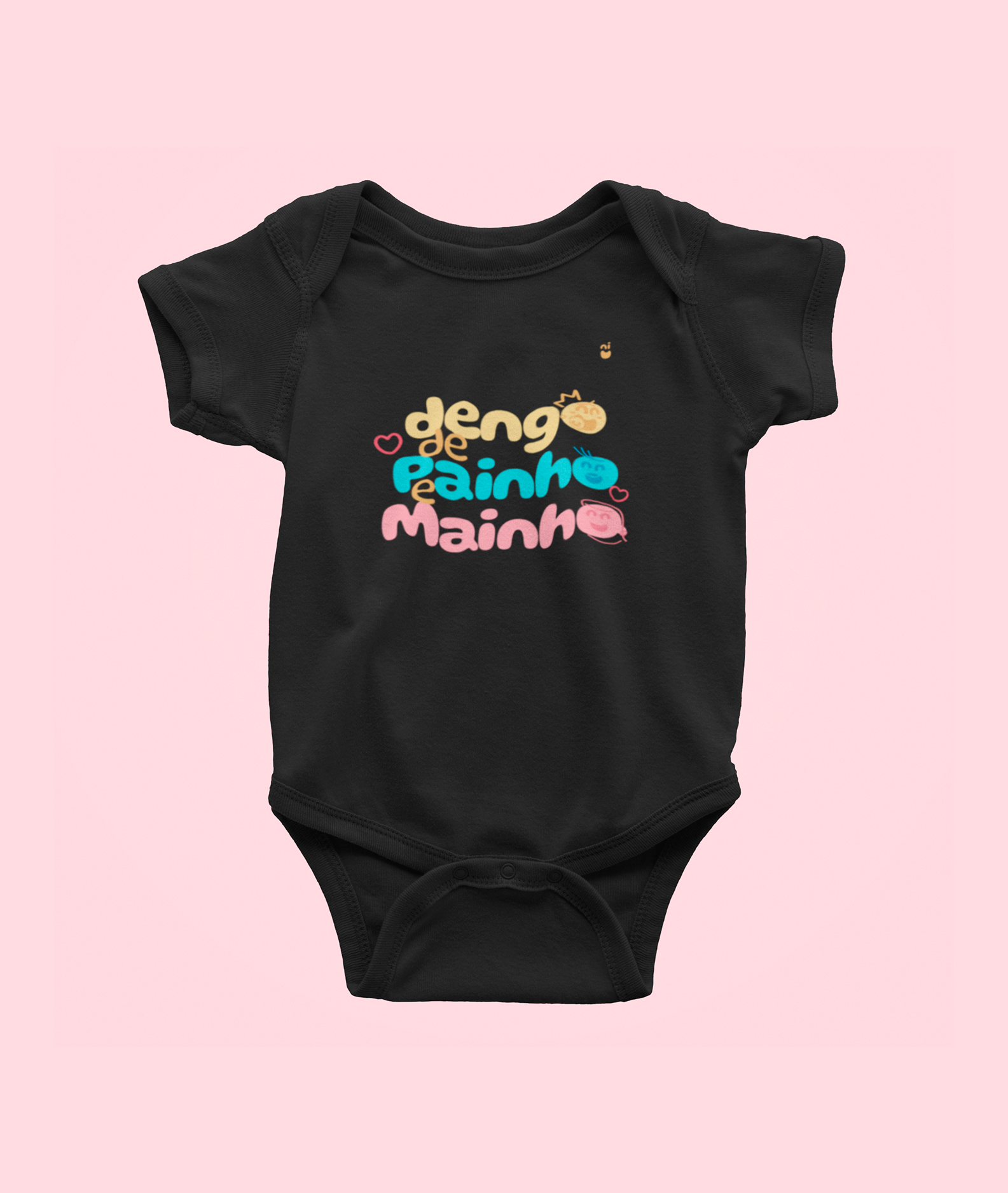 Nome do produto: Body - Dengo de Painho e Mainha - Minina com brinco