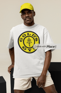 Camiseta Personalizada | Royal Red Clth. | Gold´s Gym Yellow