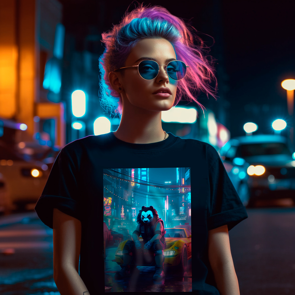 Nome do produto: Camiseta Cyberpunk - Panda