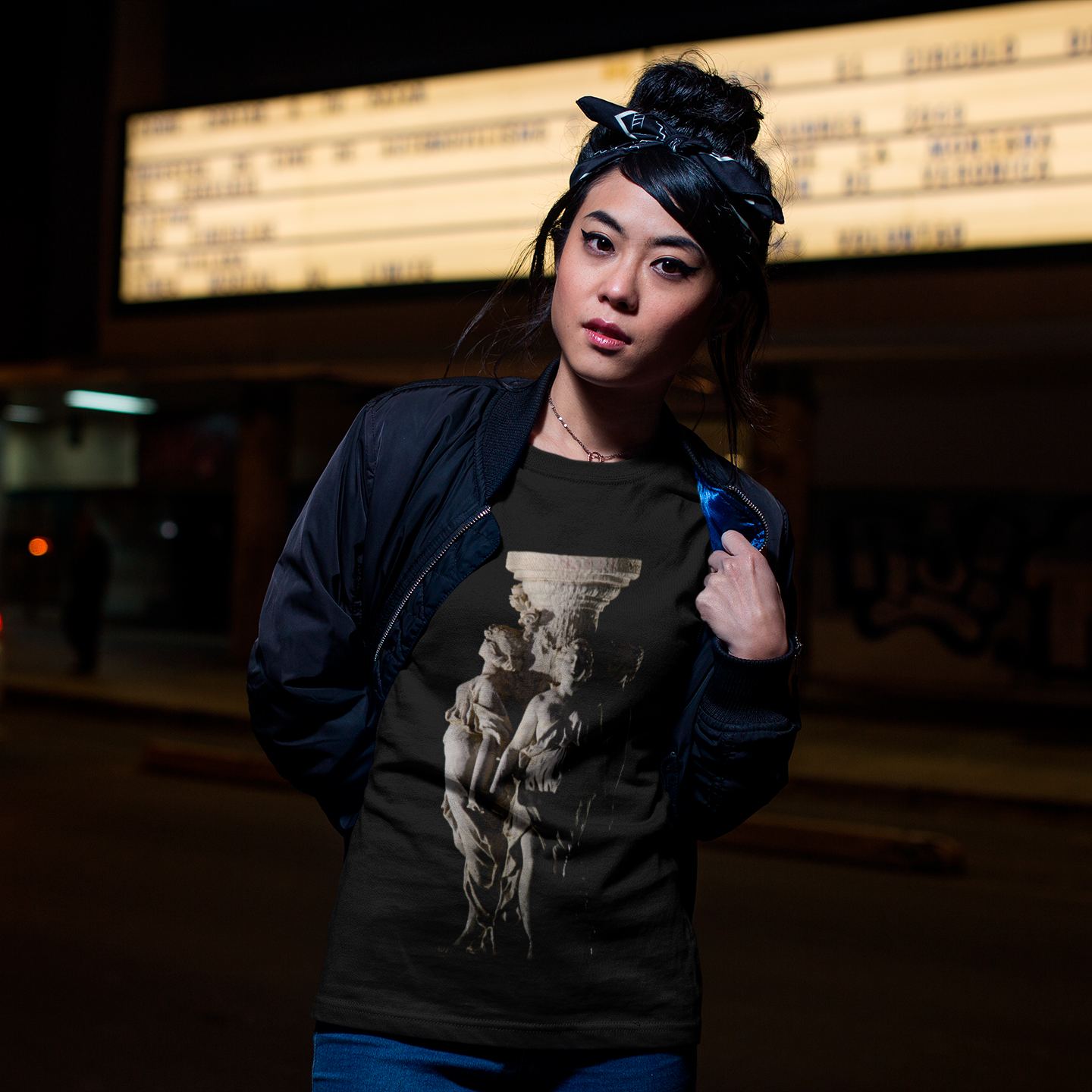 Nome do produto: Camiseta Baby Long - Estátua