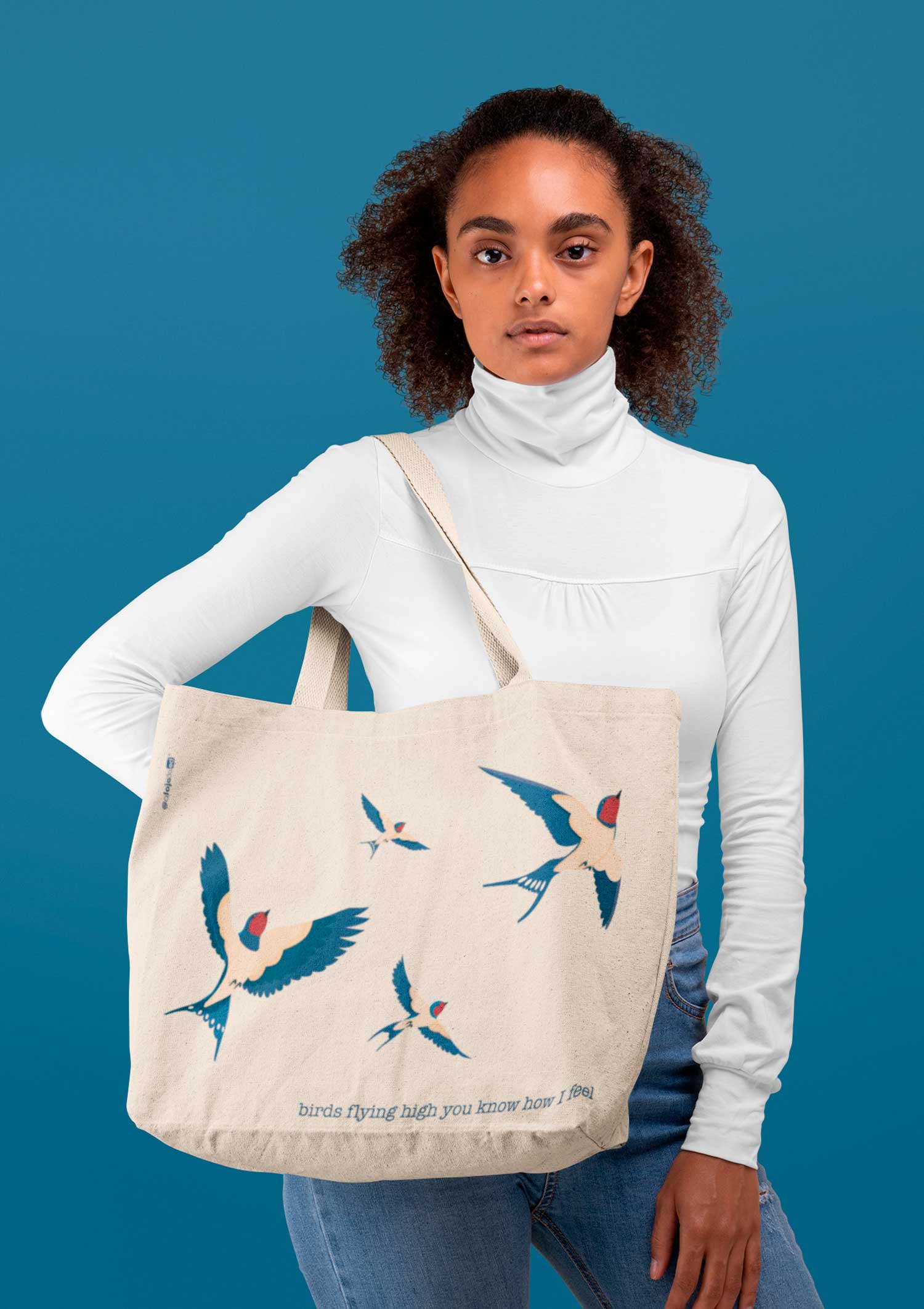 Nome do produto: EcoBag Feeling Good - Sacola Ecológica 100% Algodão Cru 40cmx35cm