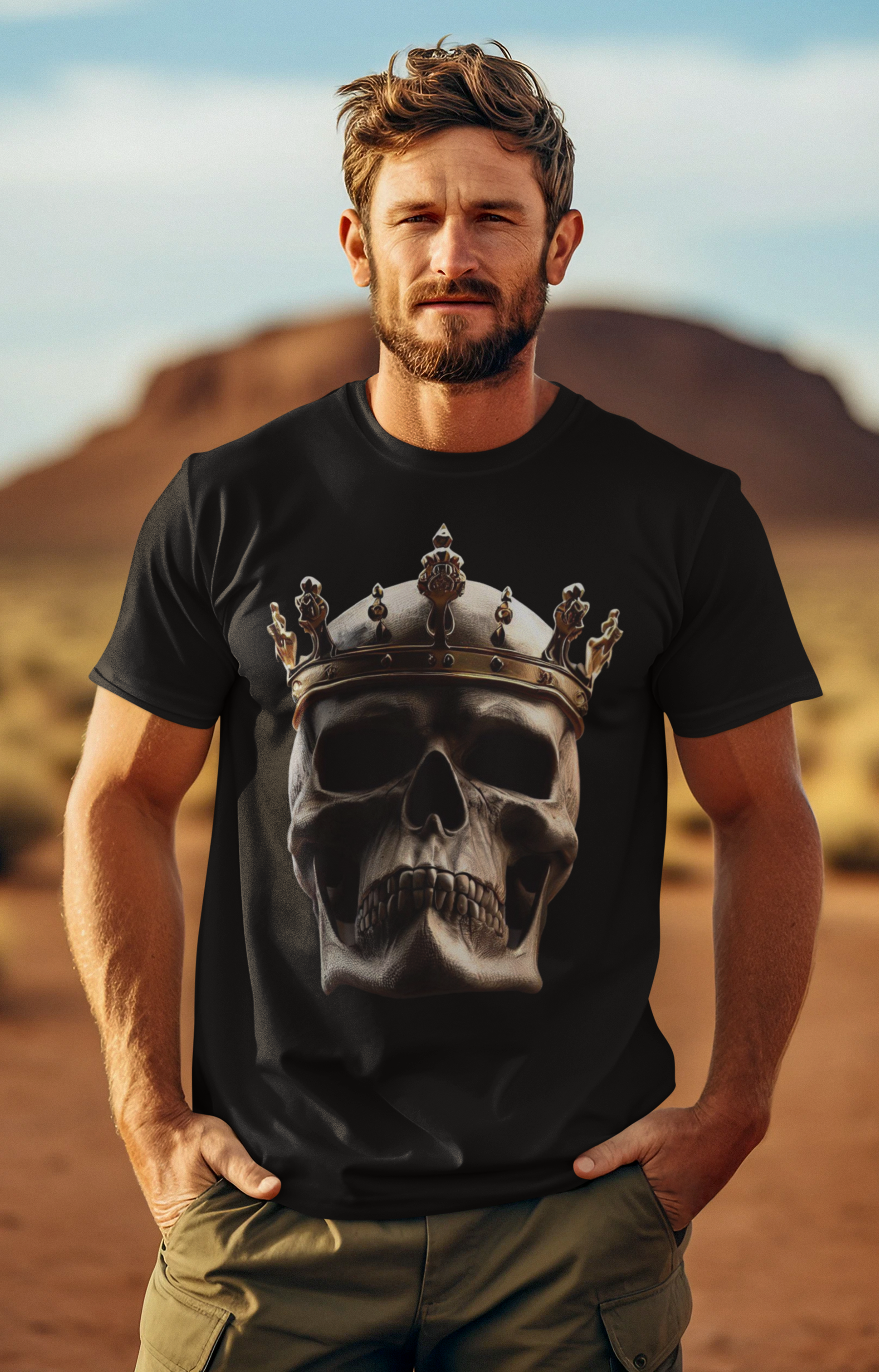 Camiseta Classica Crânio Rei