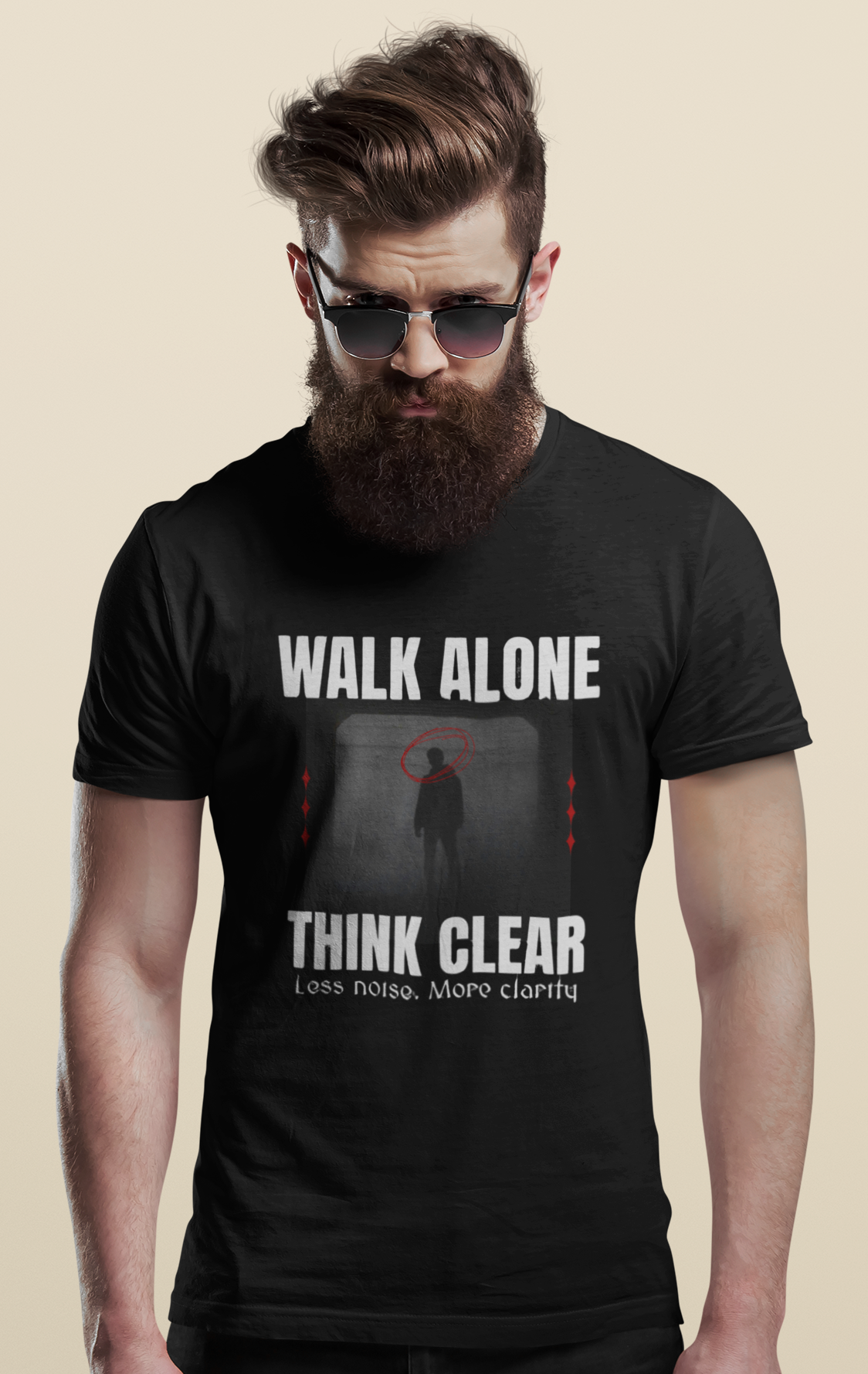 Nome do produto: Camiseta Prime Masculina Walk Alone Think Clear