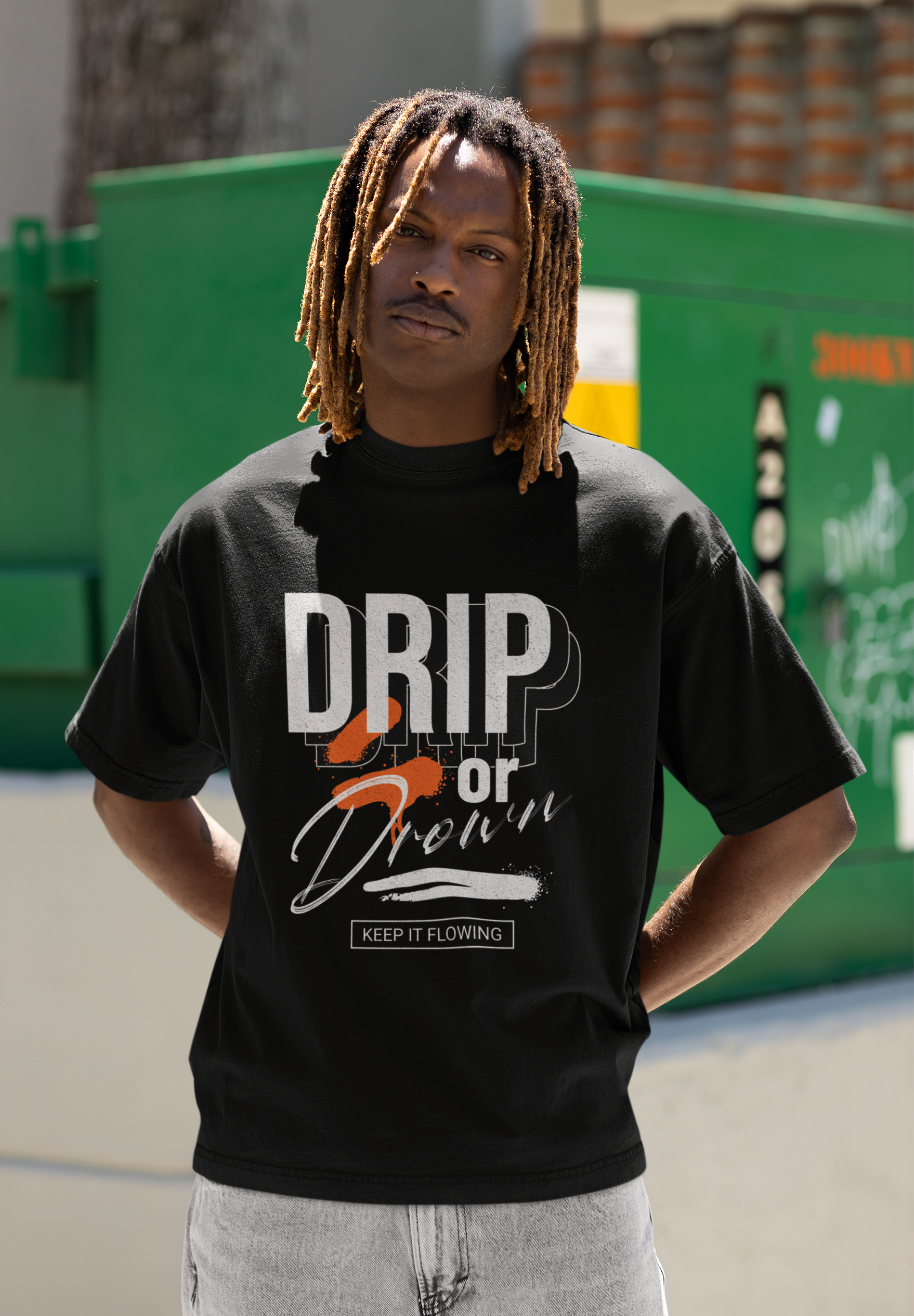 Camiseta Oversized Drip or Drown