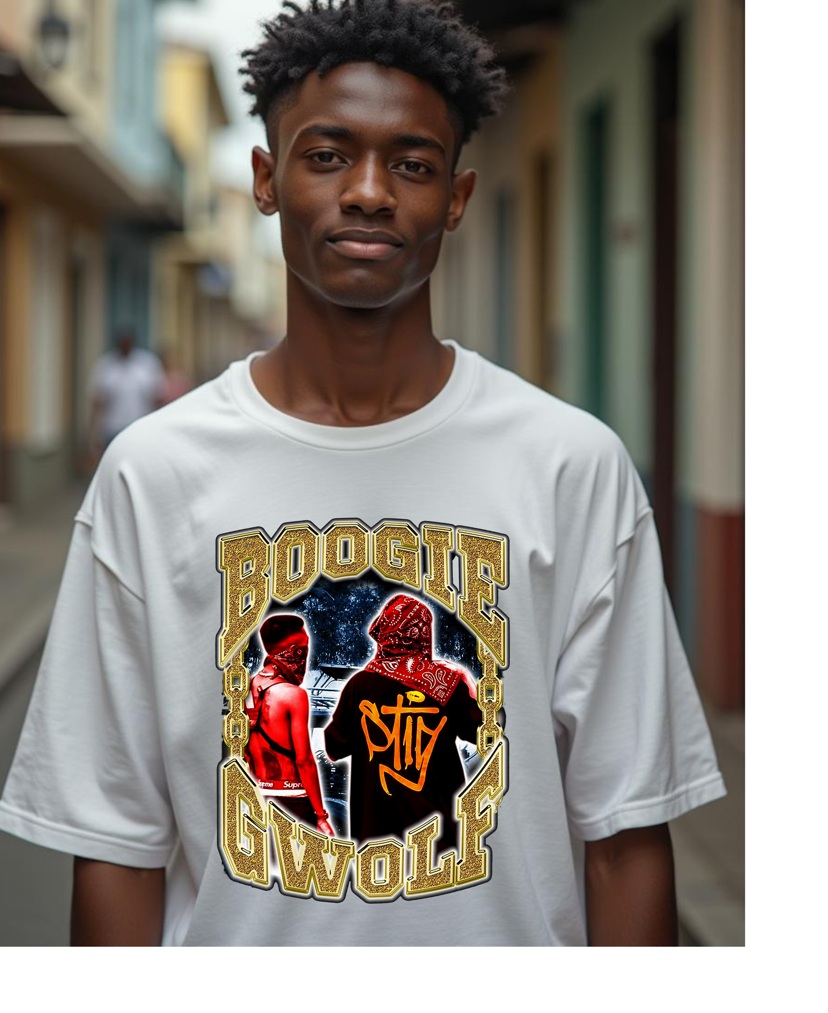 Camiseta Oversized Boogie Gwolf