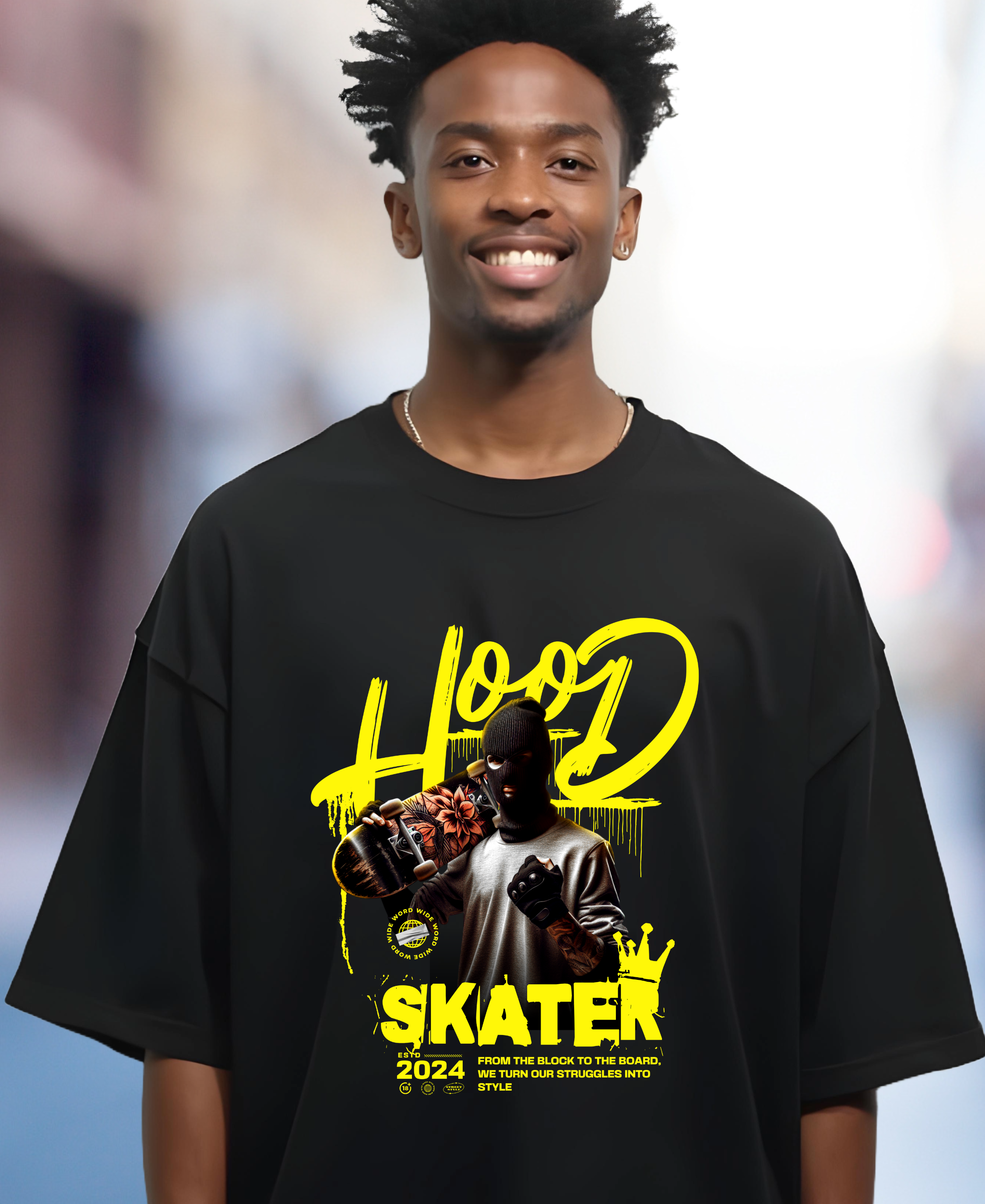 Camiseta Oversized Hood Skater