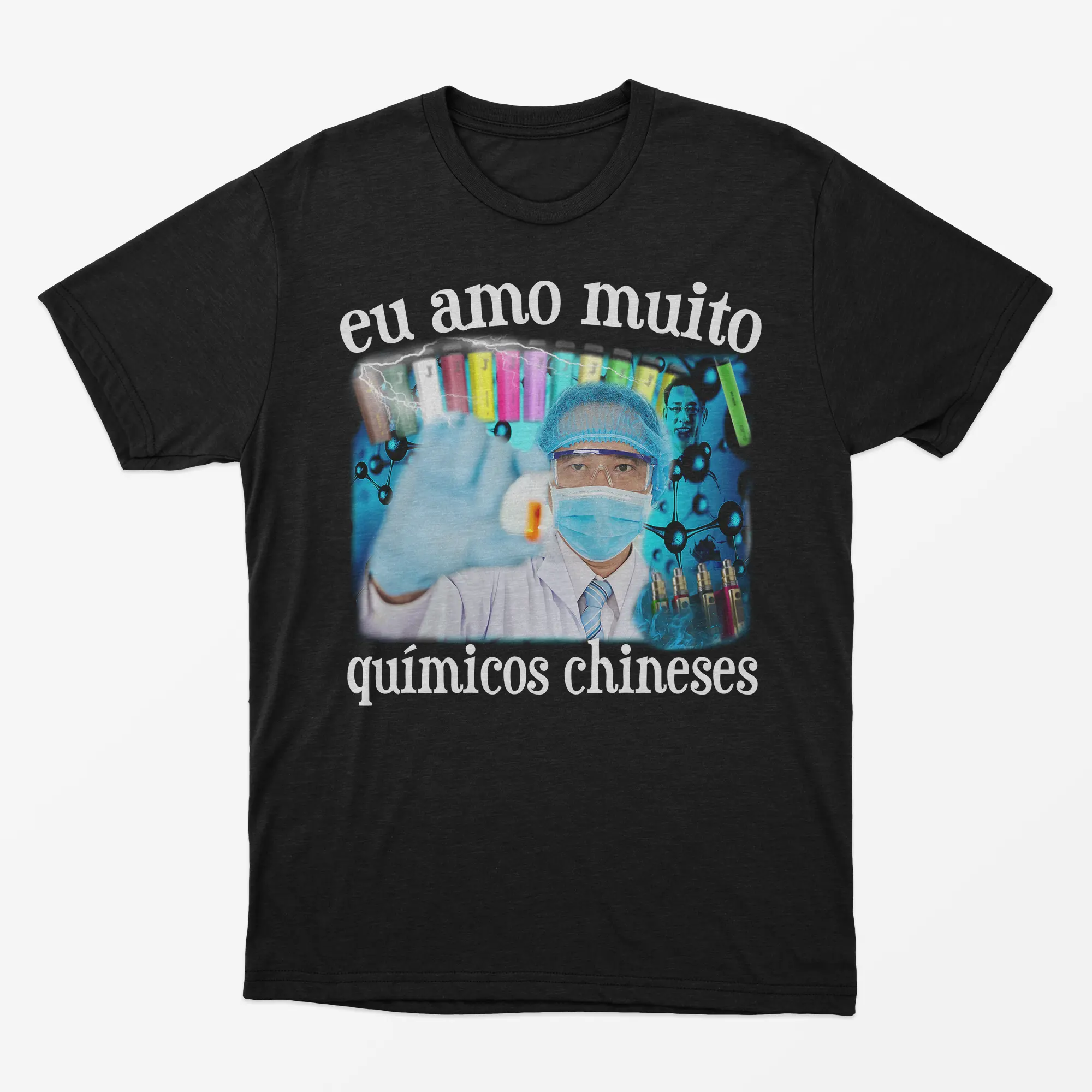 Nome do produto: Camiseta eu amo muito quimicos chineses